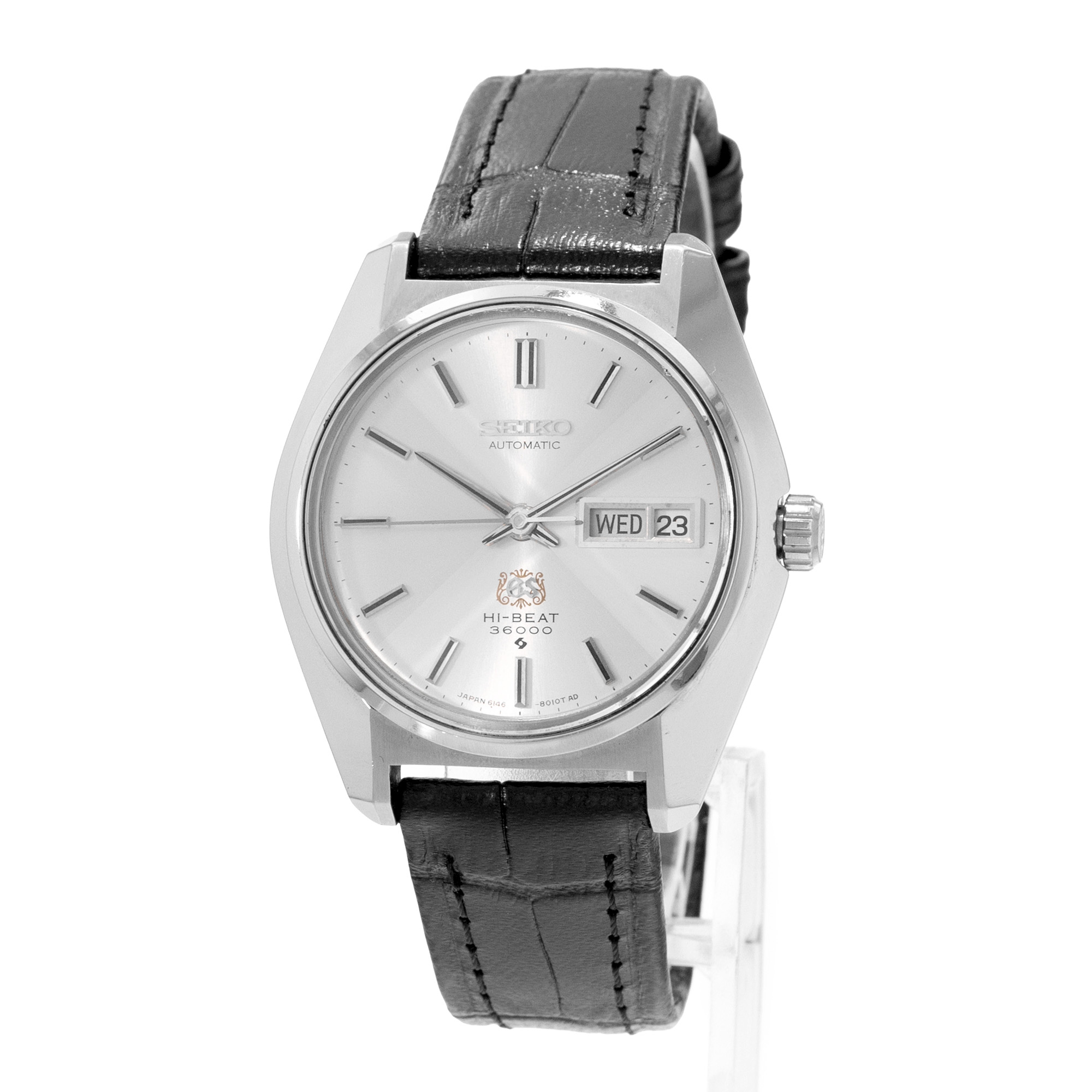 Grand Seiko Arabesque 6146-8010 36mm Silver Dial Steel Mens Watch Box Papers thumbnail 4