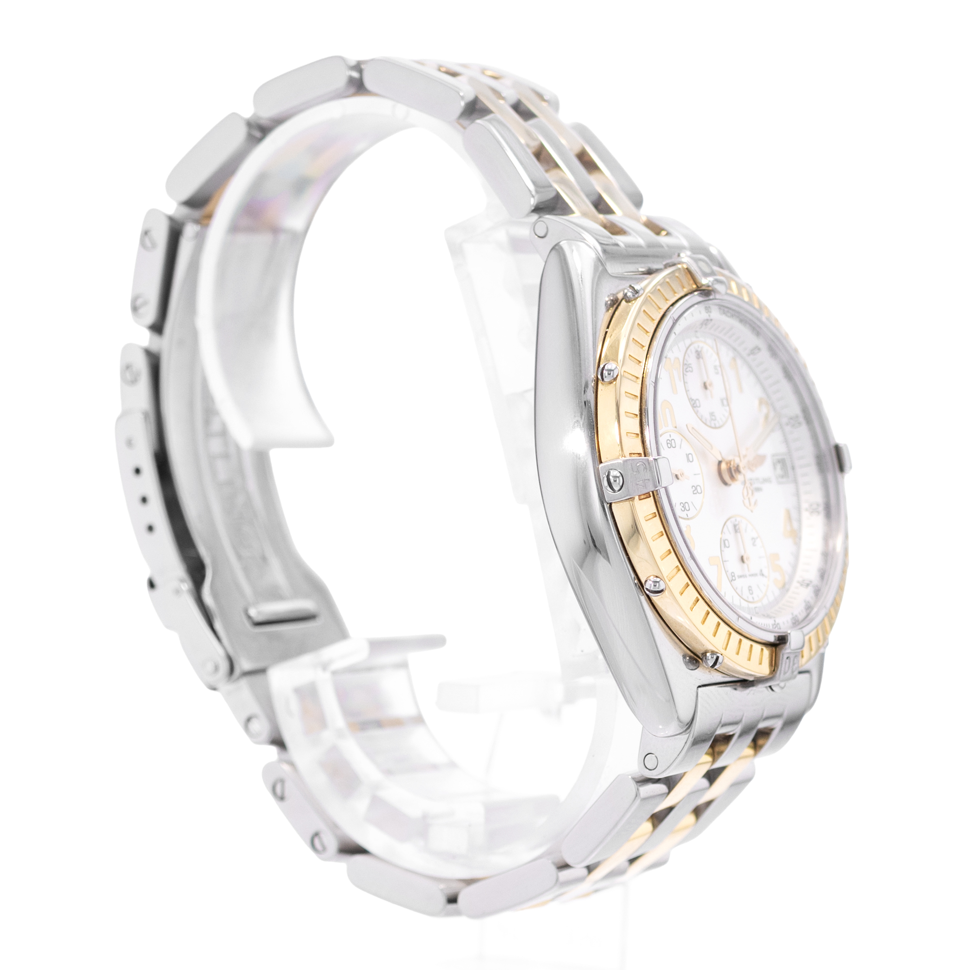 Breitling Chronomat D13050.1 40mm Silver Arabic Steel Yellow Gold Mens Watch thumbnail 5