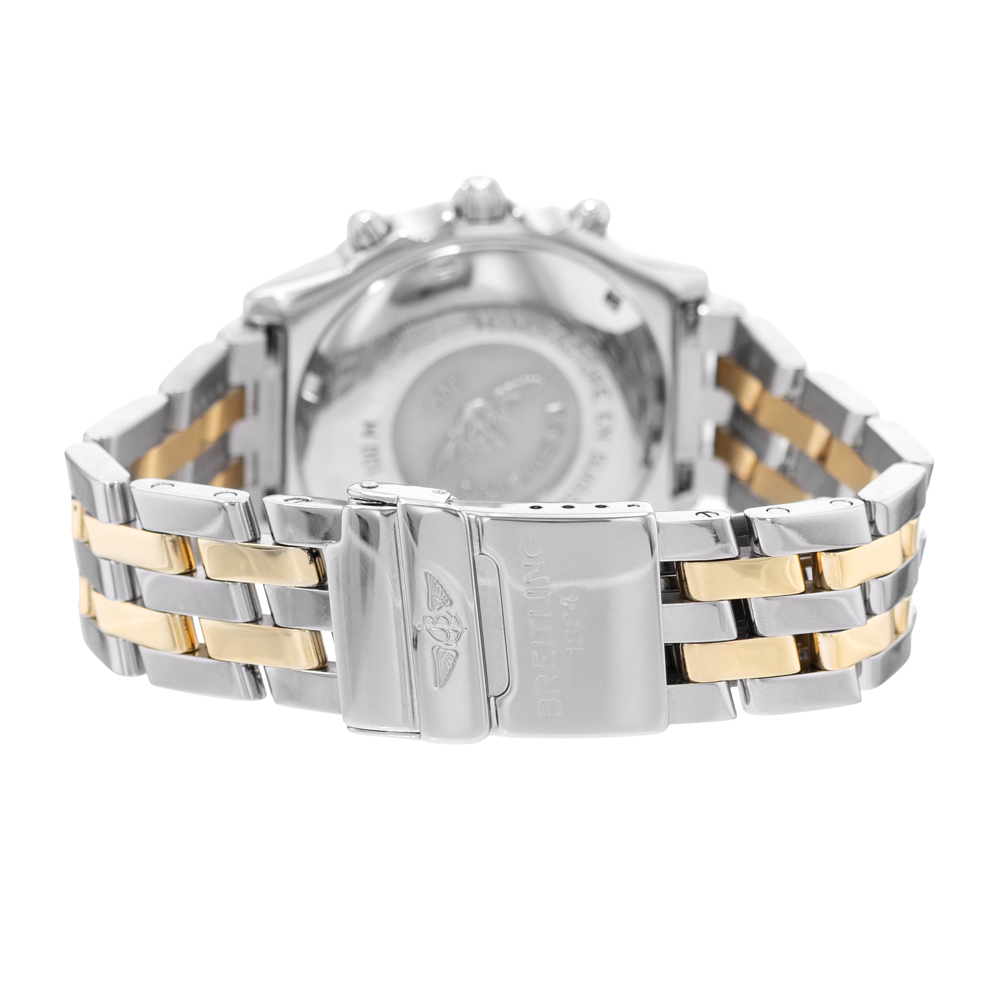 Breitling Chronomat D13050.1 40mm Silver Arabic Steel Yellow Gold Mens Watch thumbnail 7