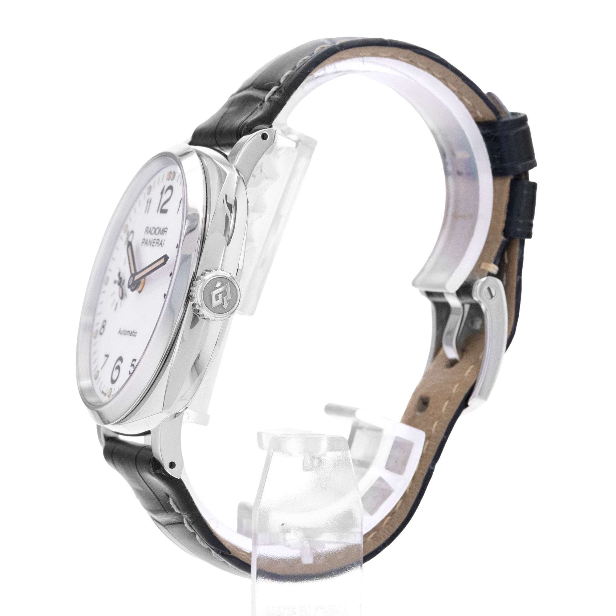 Panerai Radiomir PAM00655 42mm White Arabic Dial Steel Mens Watch Box Card thumbnail 5