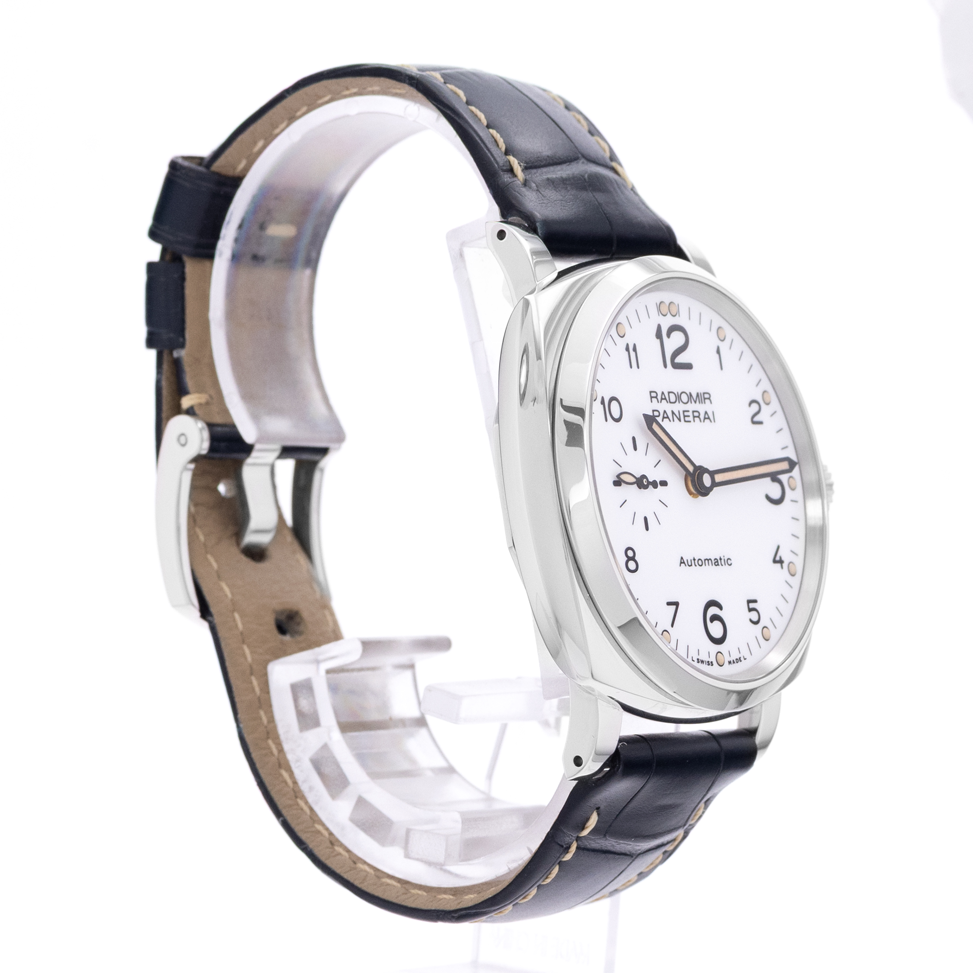 Panerai Radiomir PAM00655 42mm White Arabic Dial Steel Mens Watch Box Card thumbnail 6