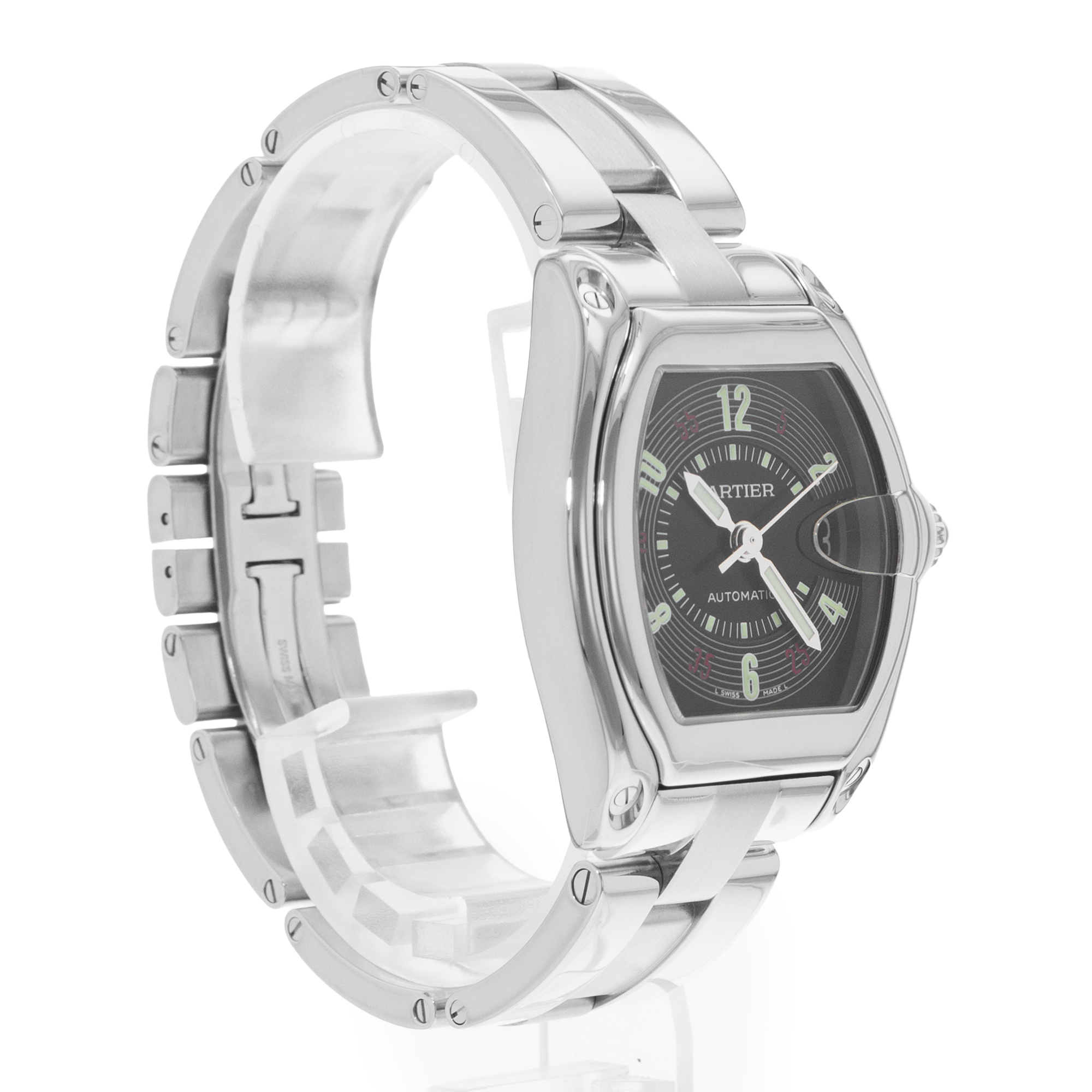 Cartier Roadster W62002V3 2510 38mm Black Arabic Steel Automatic Mens Watch thumbnail 5