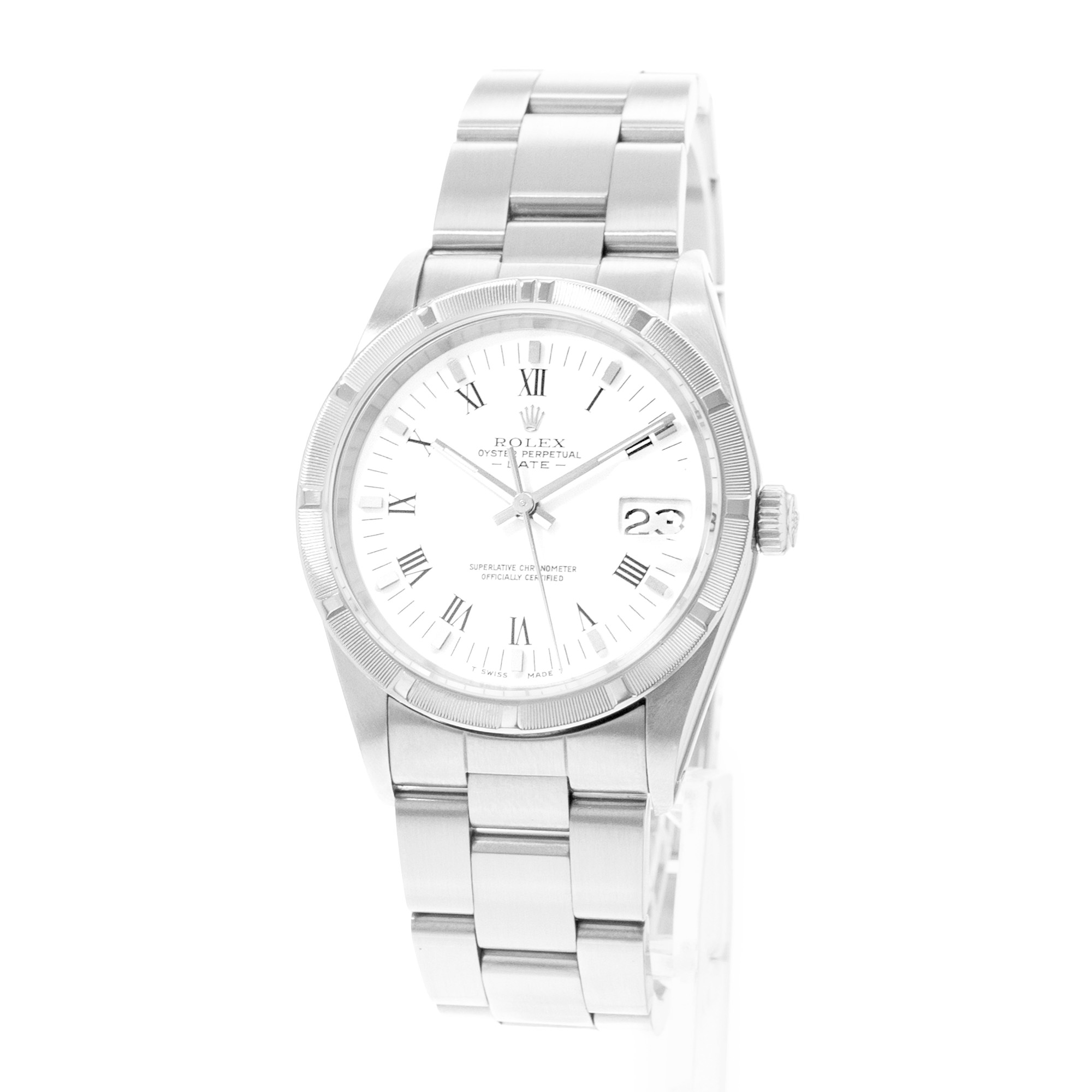 Rolex Oyster Perpetual 34 15210 White Roman Dial Steel Automatic Mens Watch thumbnail 3