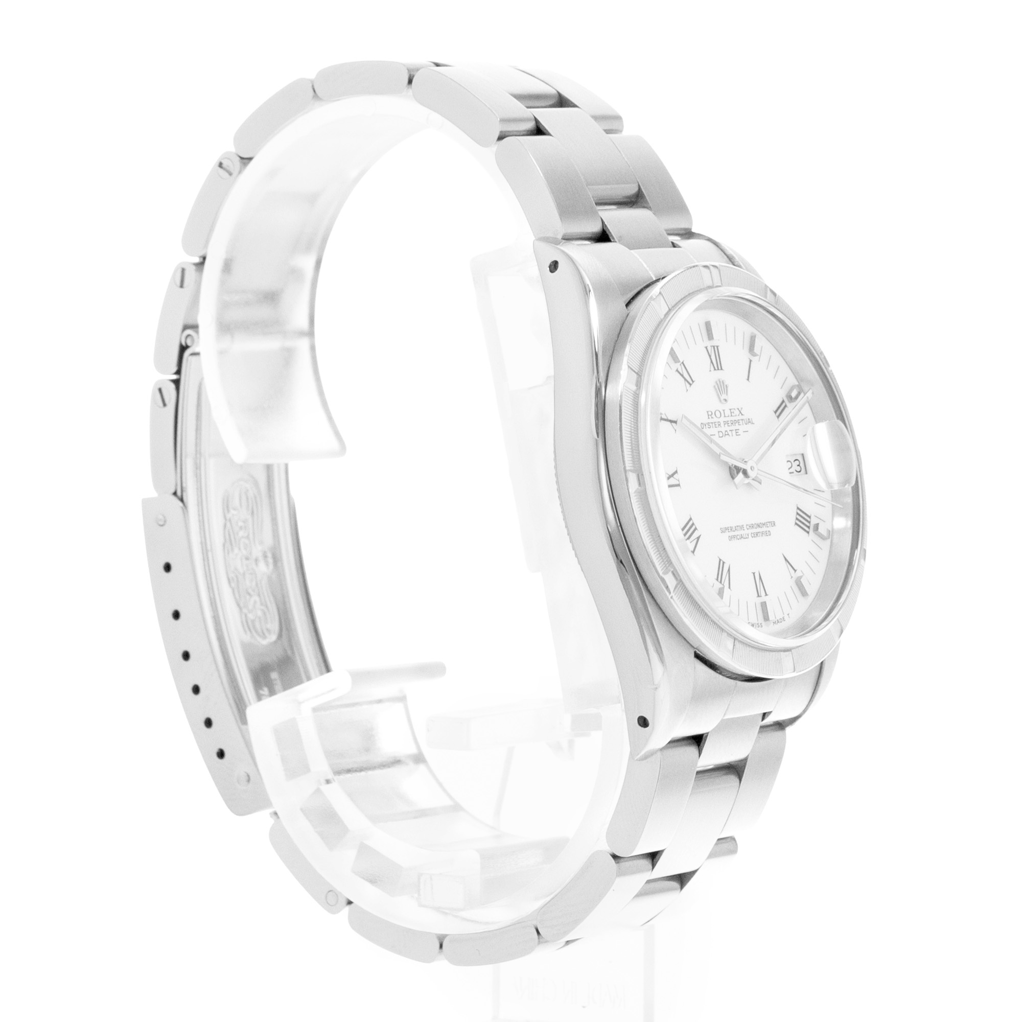Rolex Oyster Perpetual 34 15210 White Roman Dial Steel Automatic Mens Watch thumbnail 5