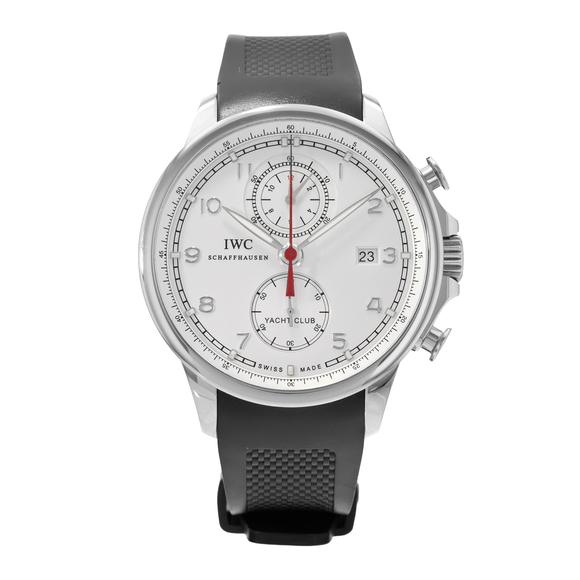 IWC Portuguese Yacht Club Chronograph IW390211 45mm Silver Dial Steel Box Papers thumbnail 2
