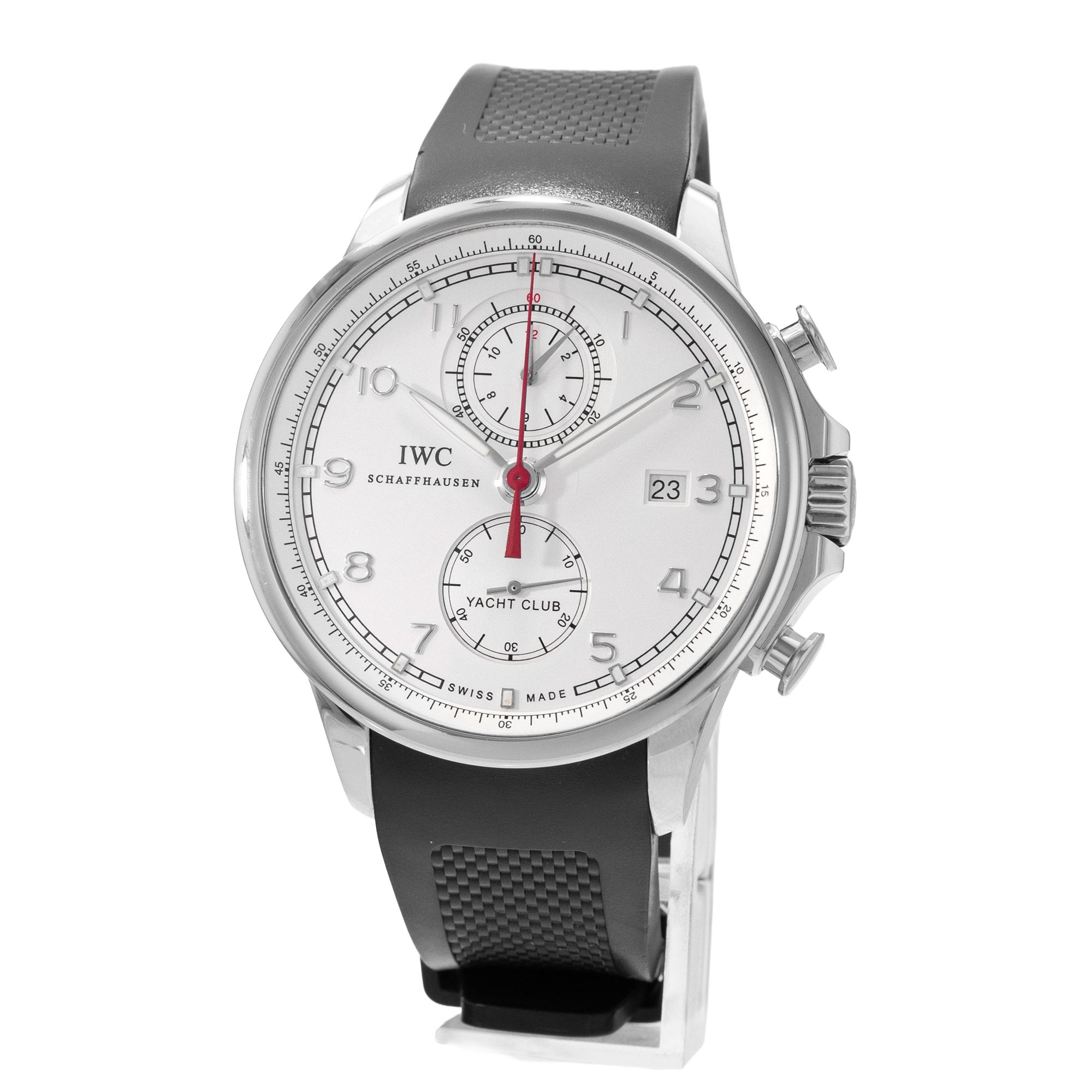 IWC Portuguese Yacht Club Chronograph IW390211 45mm Silver Dial Steel Box Papers thumbnail 4