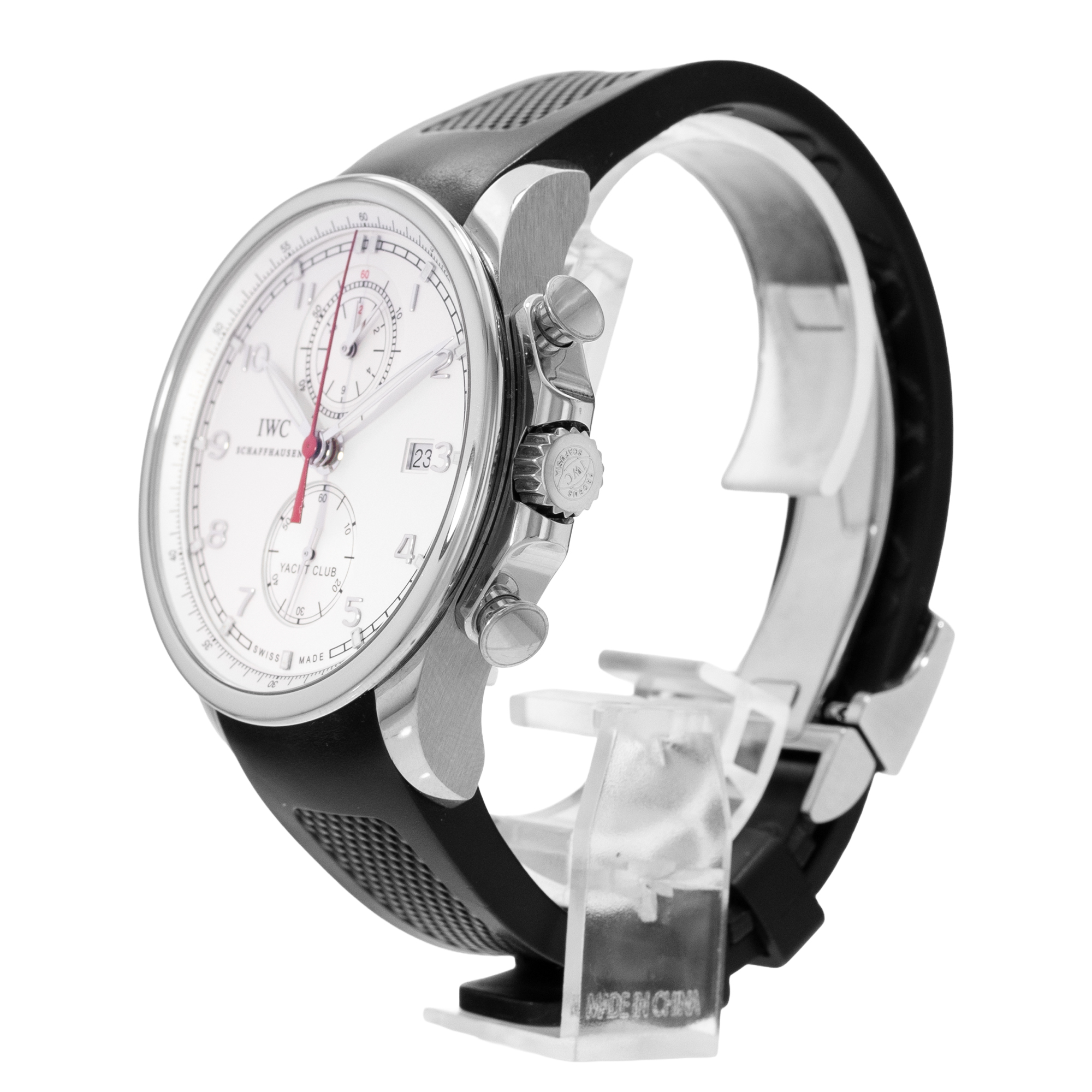 IWC Portuguese Yacht Club Chronograph IW390211 45mm Silver Dial Steel Box Papers thumbnail 5