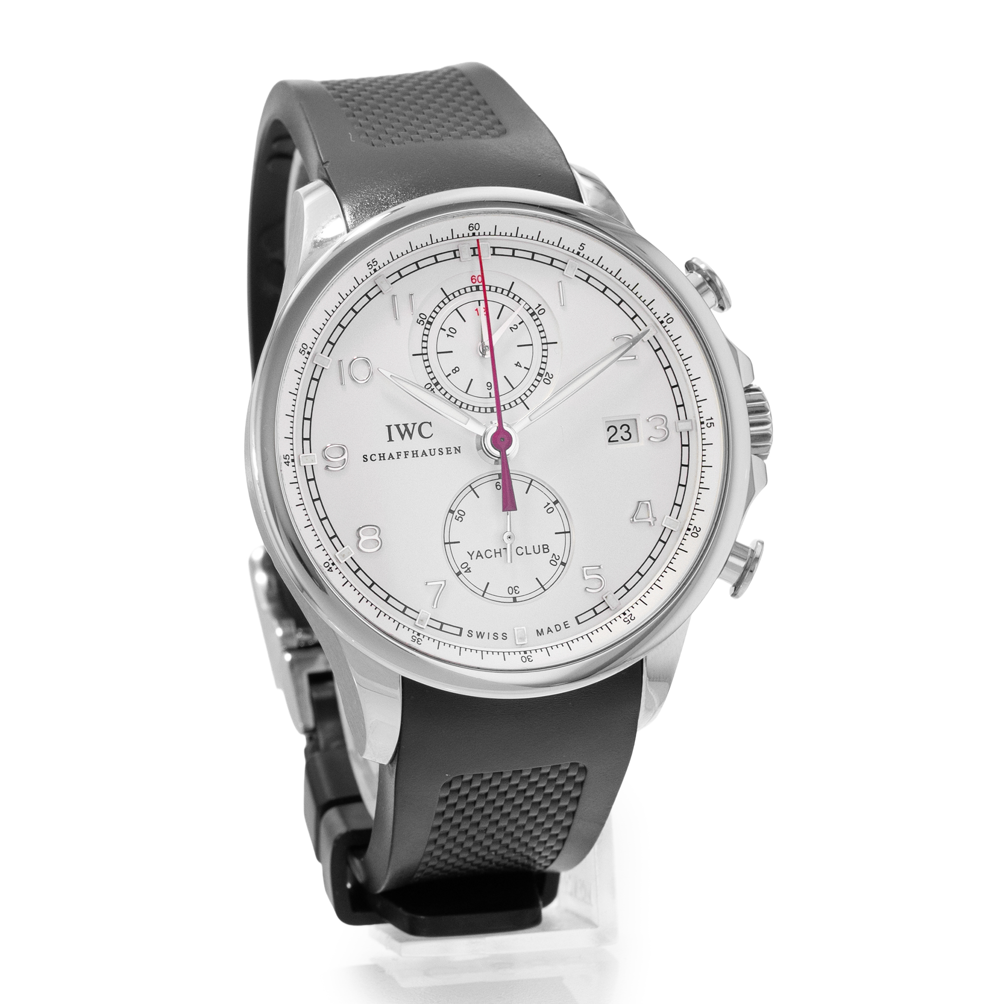 IWC Portuguese Yacht Club Chronograph IW390211 45mm Silver Dial Steel Box Papers thumbnail 7