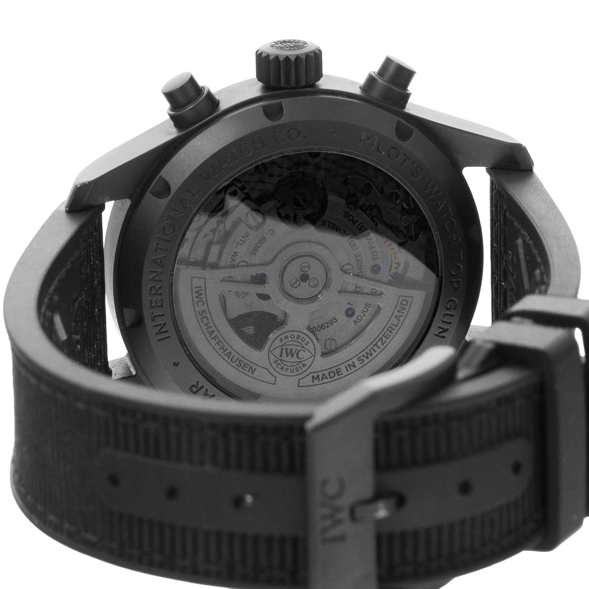 IWC Chronograph Top Gun IW388106 41mm Black Arabic Dial Ceramic Mens Watch thumbnail 9