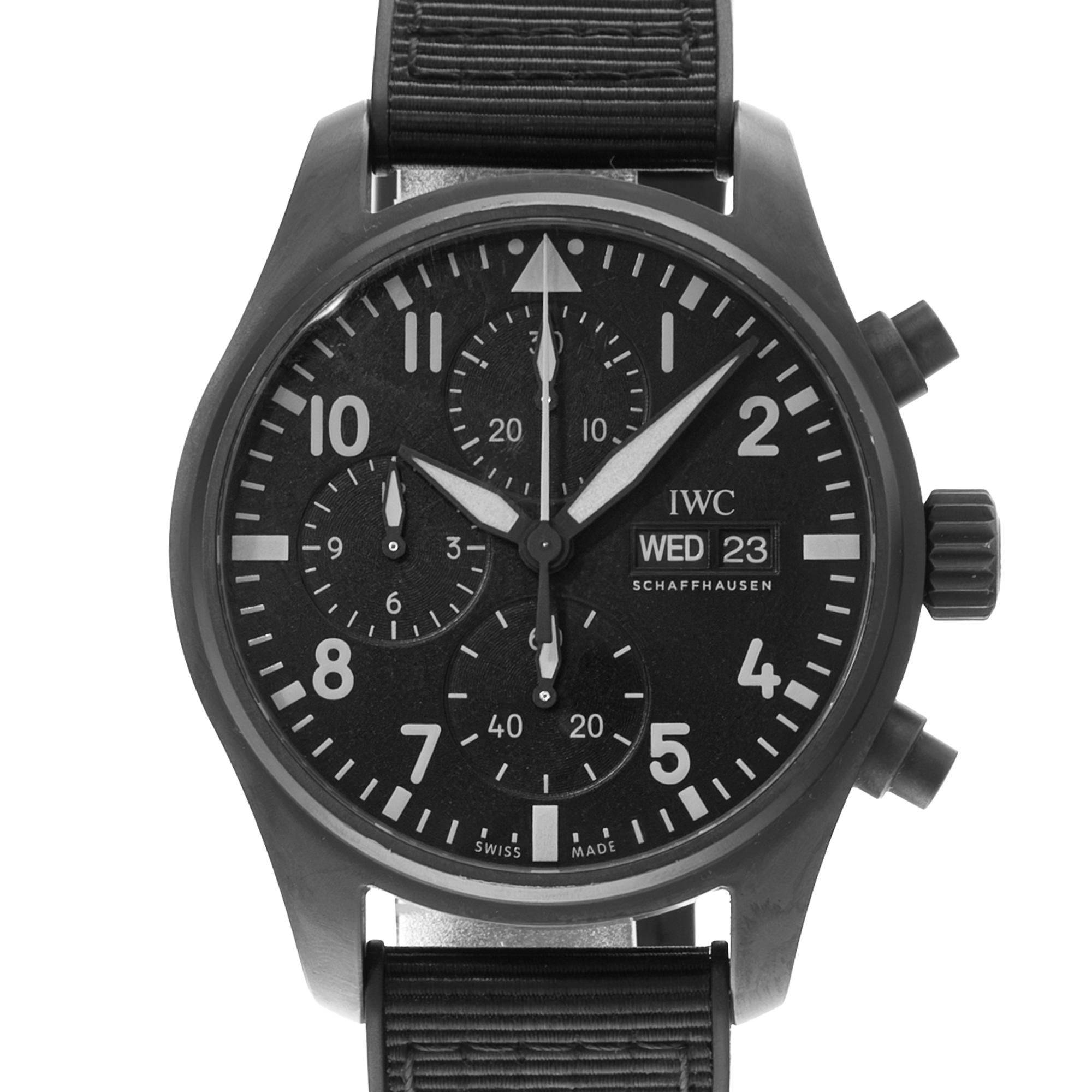 IWC Chronograph Top Gun IW388106 41mm Black Arabic Dial Ceramic Mens Watch thumbnail 1