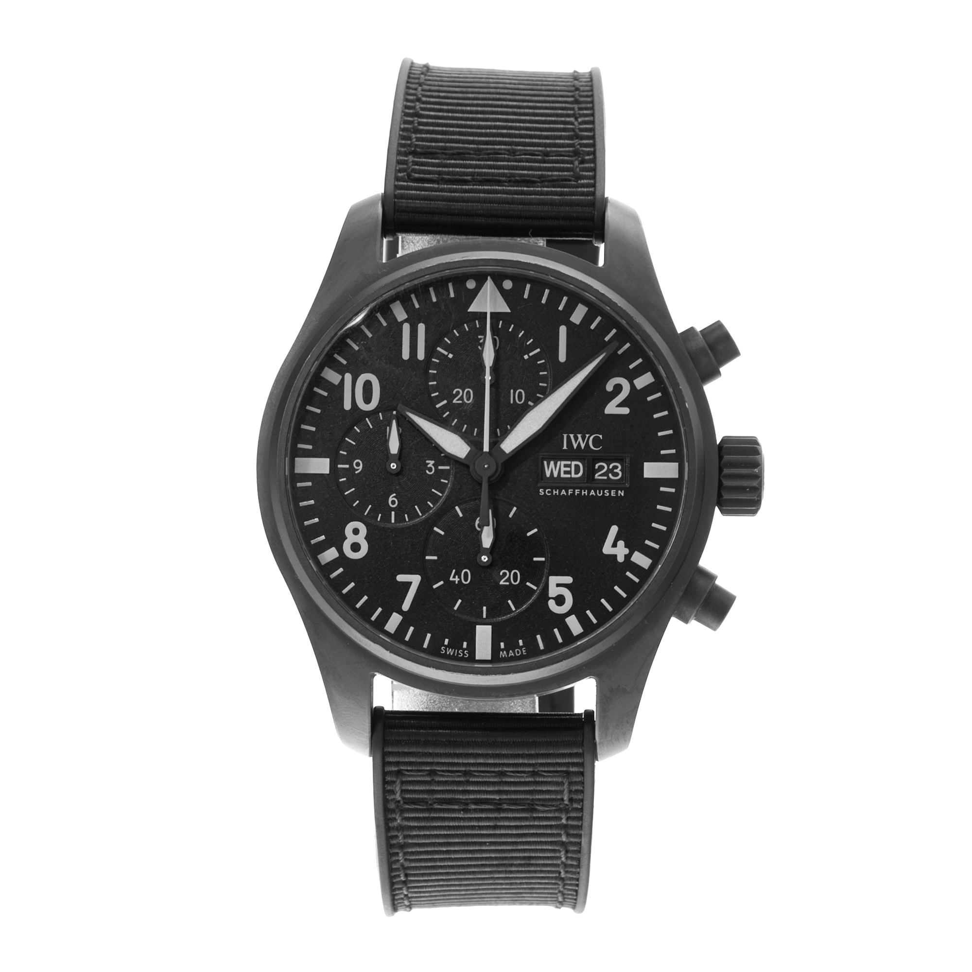 IWC Chronograph Top Gun IW388106 41mm Black Arabic Dial Ceramic Mens Watch thumbnail 2