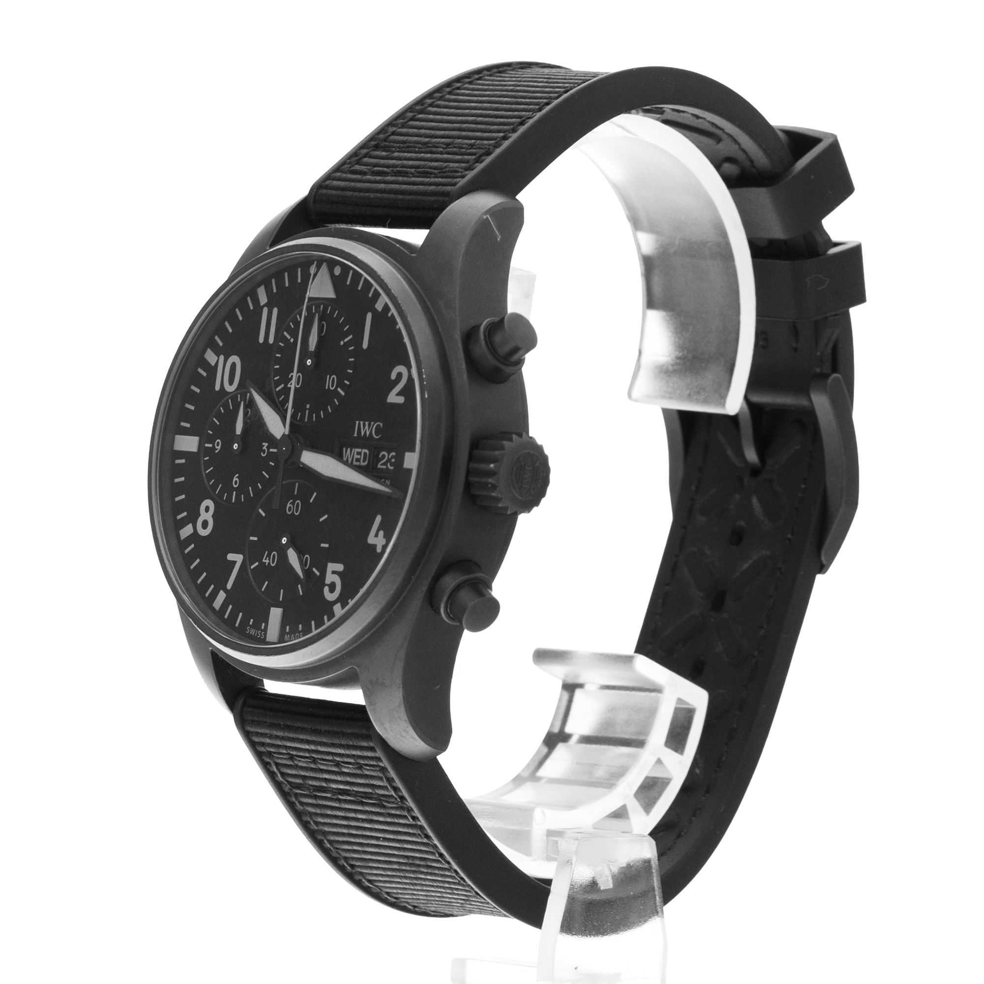 IWC Chronograph Top Gun IW388106 41mm Black Arabic Dial Ceramic Mens Watch thumbnail 5