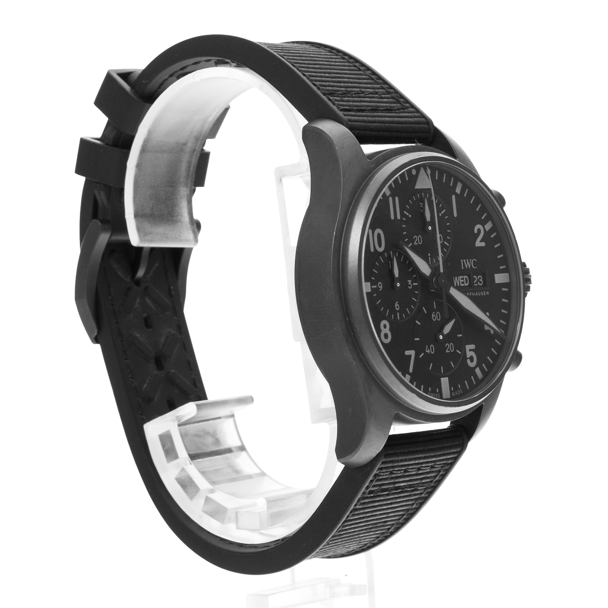 IWC Chronograph Top Gun IW388106 41mm Black Arabic Dial Ceramic Mens Watch thumbnail 6