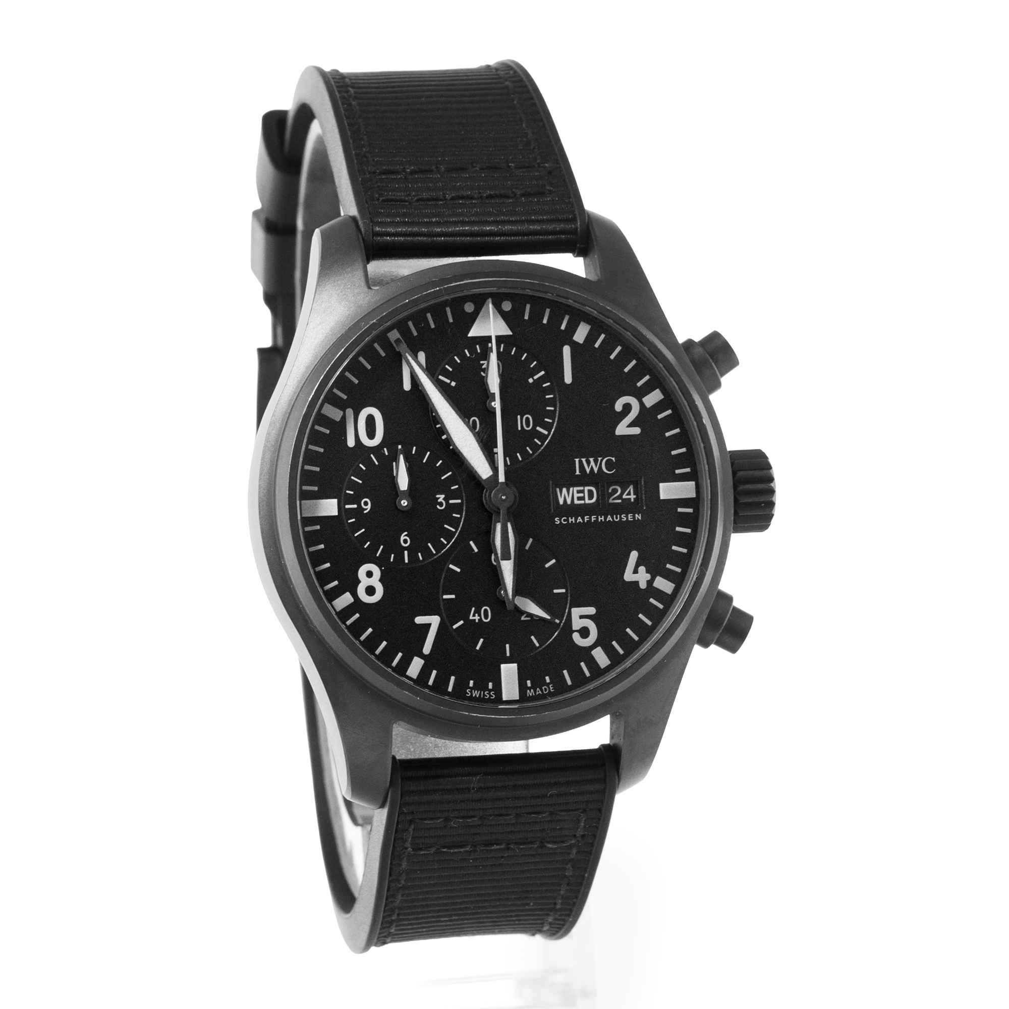 IWC Chronograph Top Gun IW388106 41mm Black Arabic Dial Ceramic Mens Watch thumbnail 7