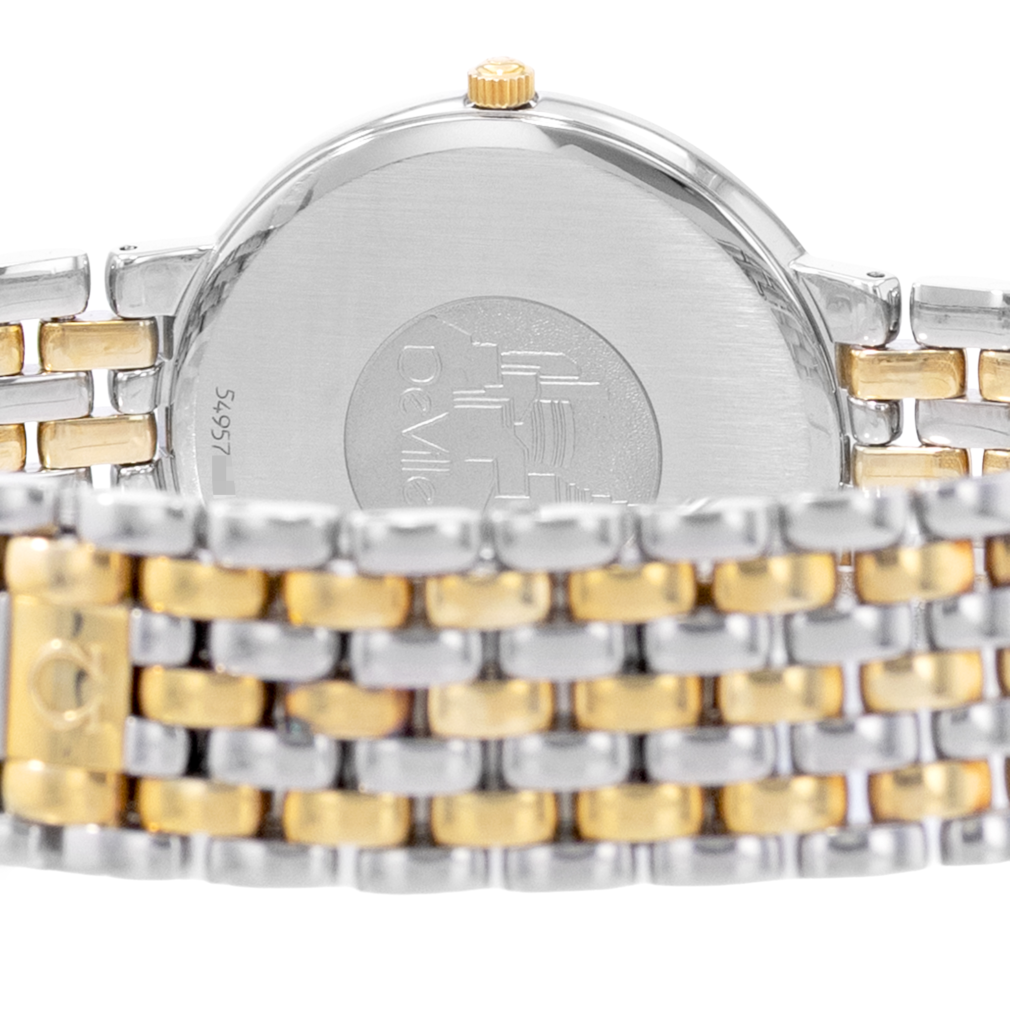 Omega De Ville 395.2378 32mm White Roman Dial Steel Yellow Gold Mens Watch thumbnail 8