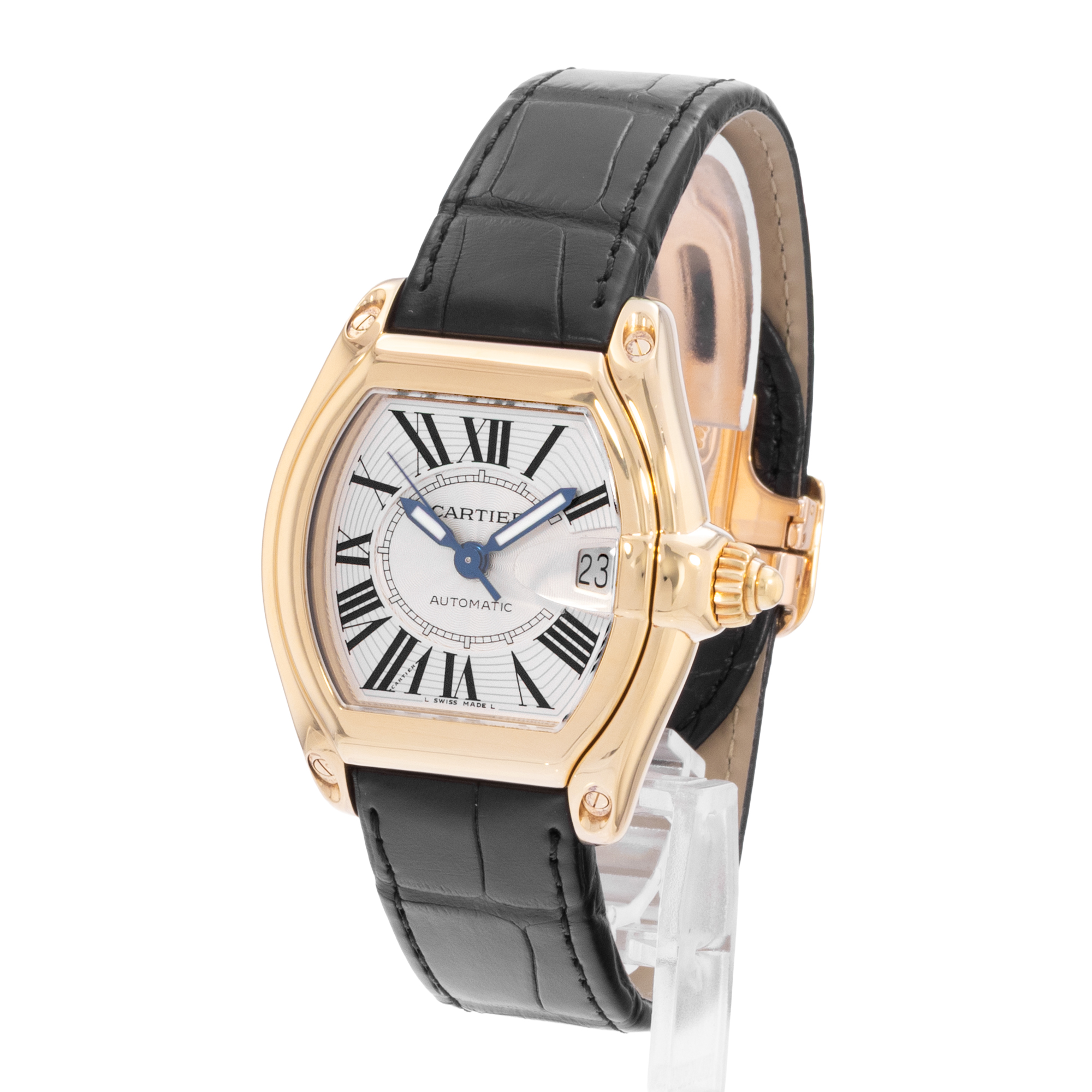 Cartier Roadster W62005V2 2524 37mm Silver Yellow Gold Mens Watch Box Papers thumbnail 4