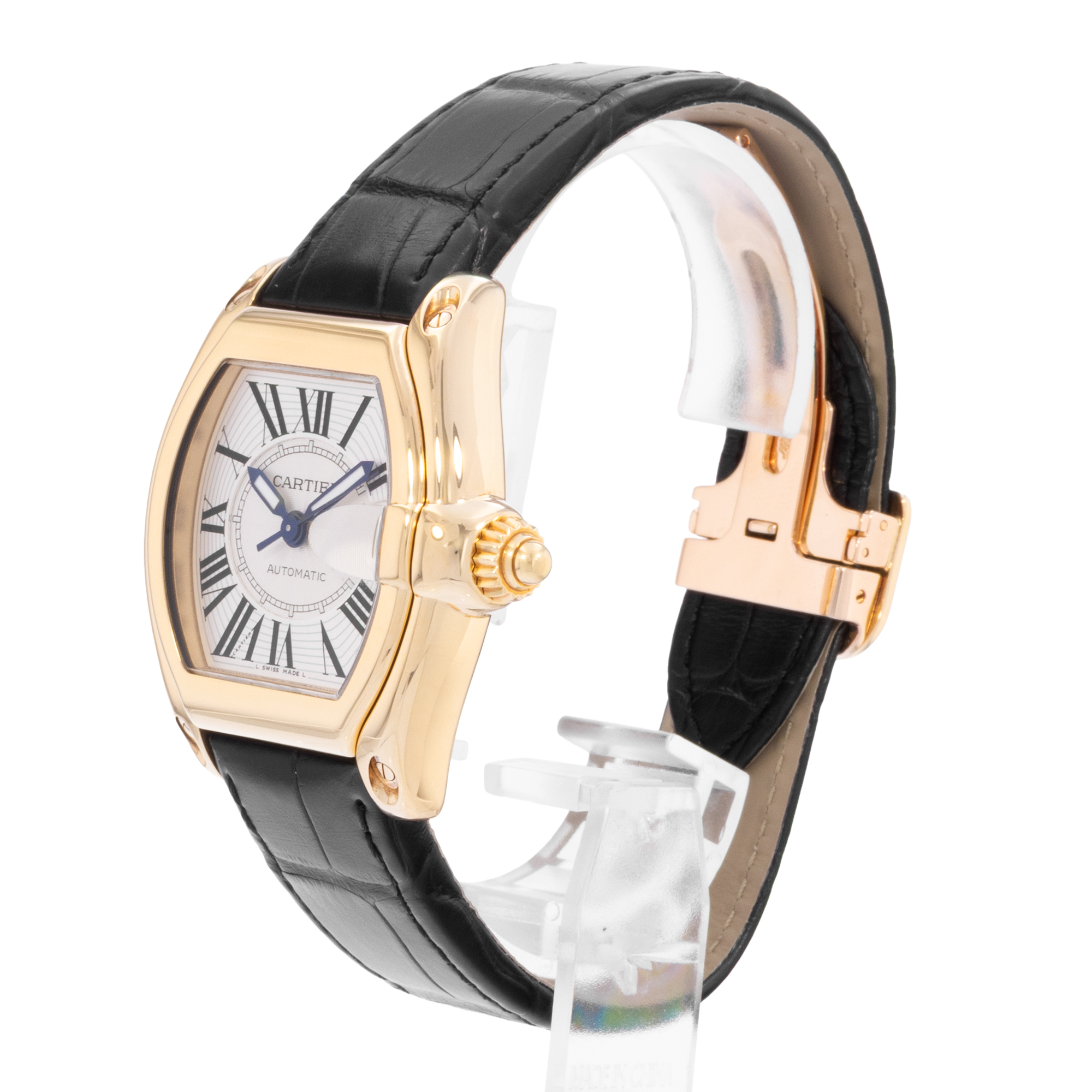Cartier Roadster W62005V2 2524 37mm Silver Yellow Gold Mens Watch Box Papers thumbnail 5