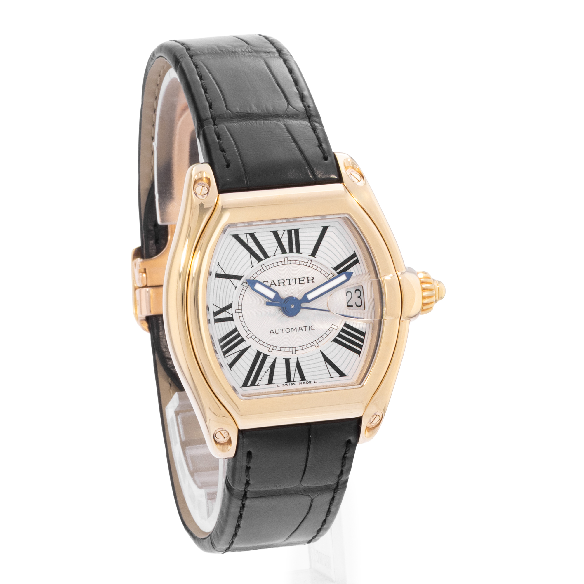 Cartier Roadster W62005V2 2524 37mm Silver Yellow Gold Mens Watch Box Papers thumbnail 7