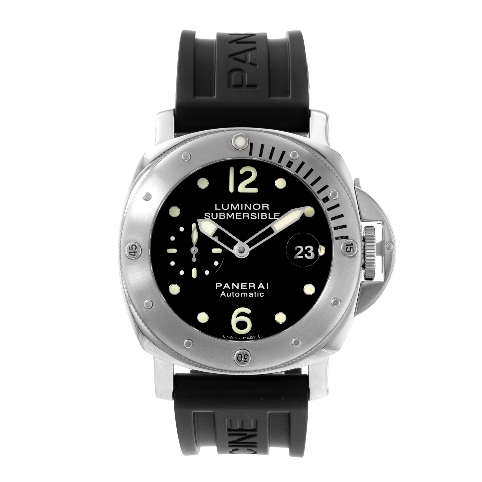 Panerai Luminor Submersible PAM00024 44mm Black Dial Steel Automatic Mens Watch thumbnail 2