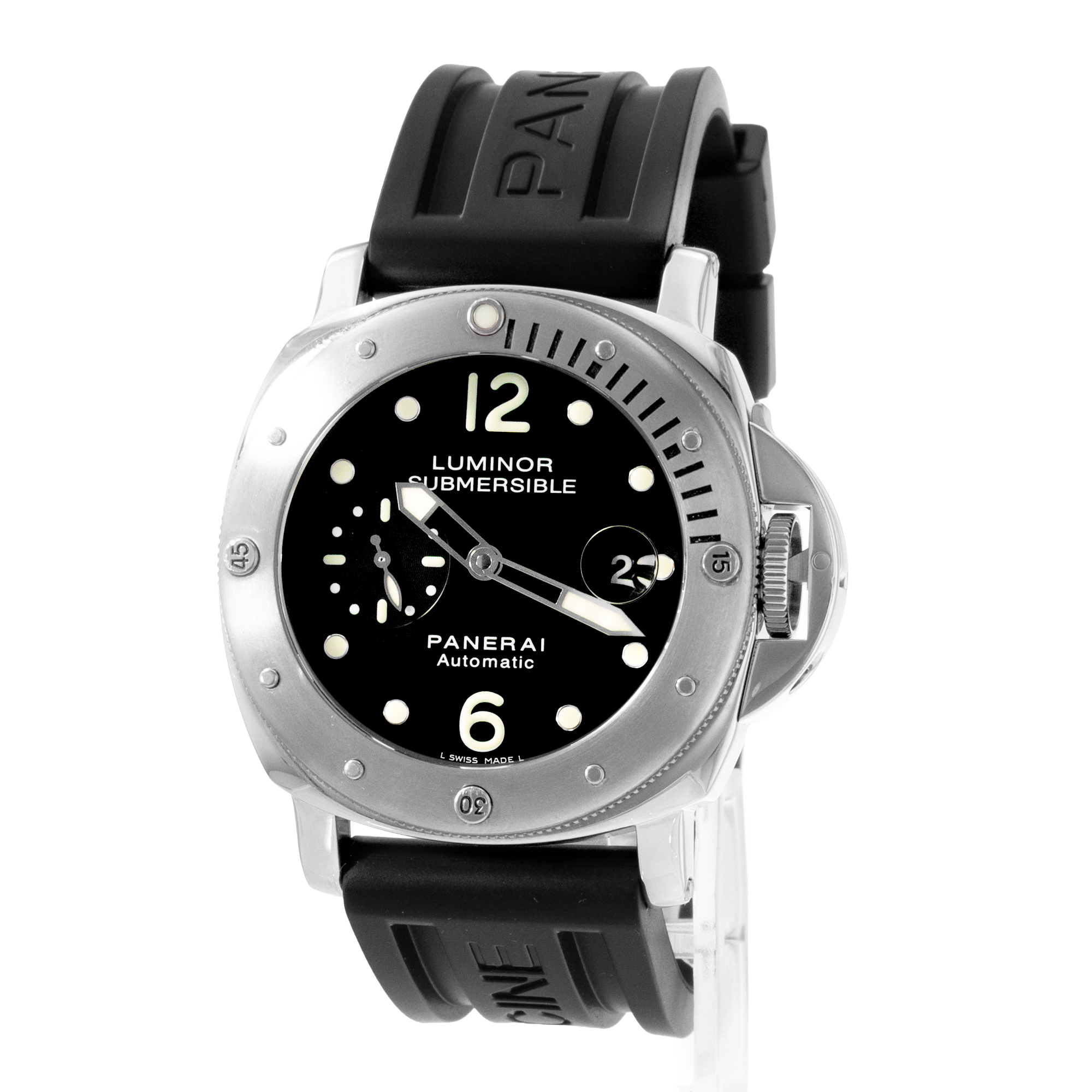 Panerai Luminor Submersible PAM00024 44mm Black Dial Steel Automatic Mens Watch thumbnail 3