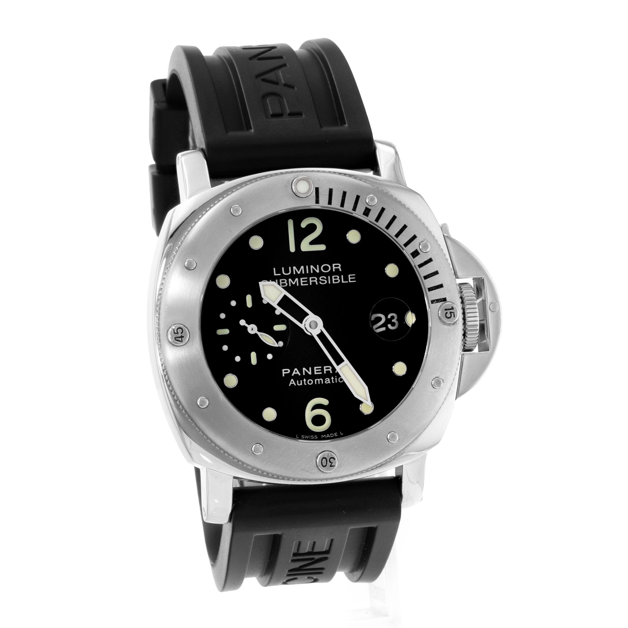 Panerai Luminor Submersible PAM00024 44mm Black Dial Steel Automatic Mens Watch thumbnail 6