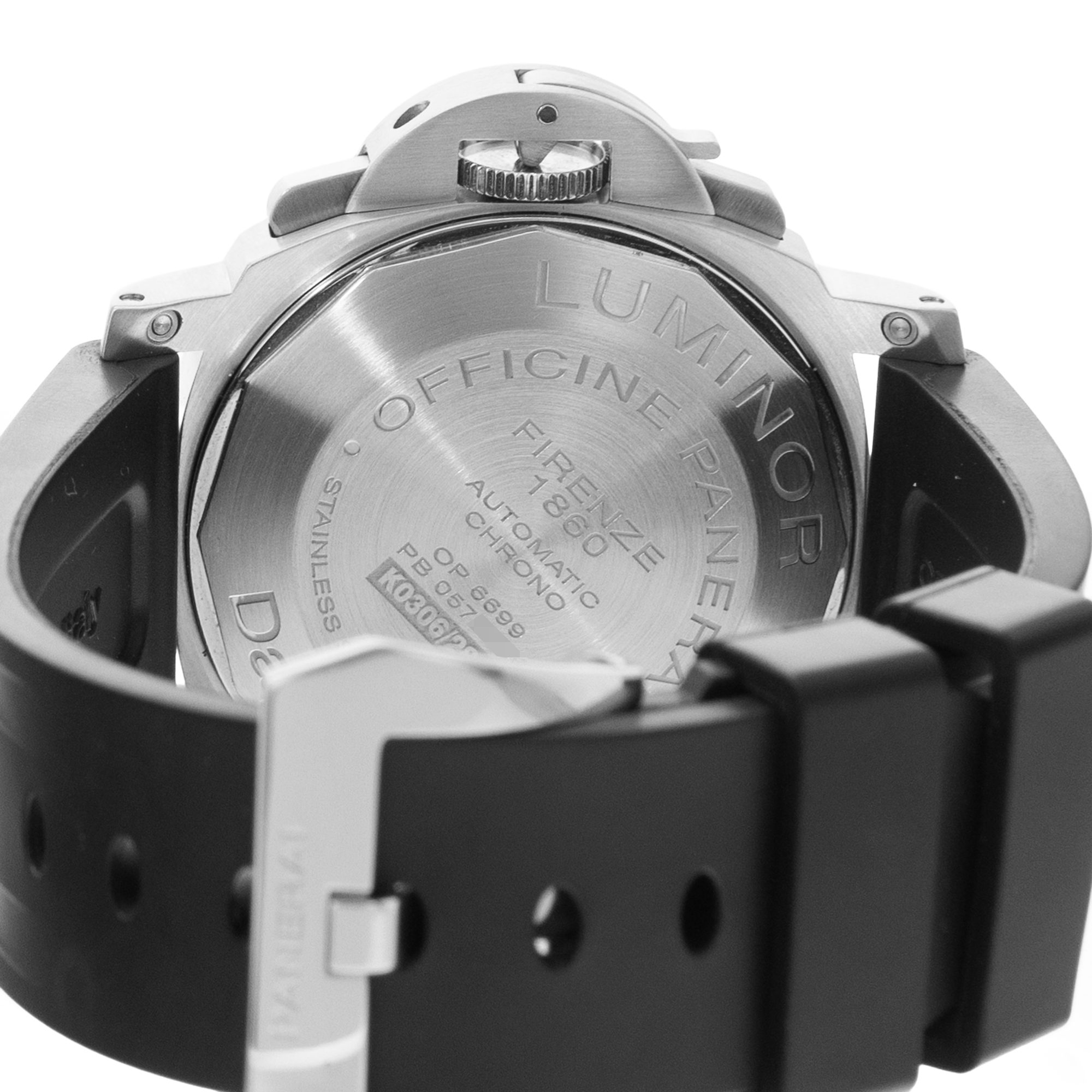 Panerai Luminor Chrono PAM00250 44mm Black Arabic Dial Steel Mens Watch thumbnail 8