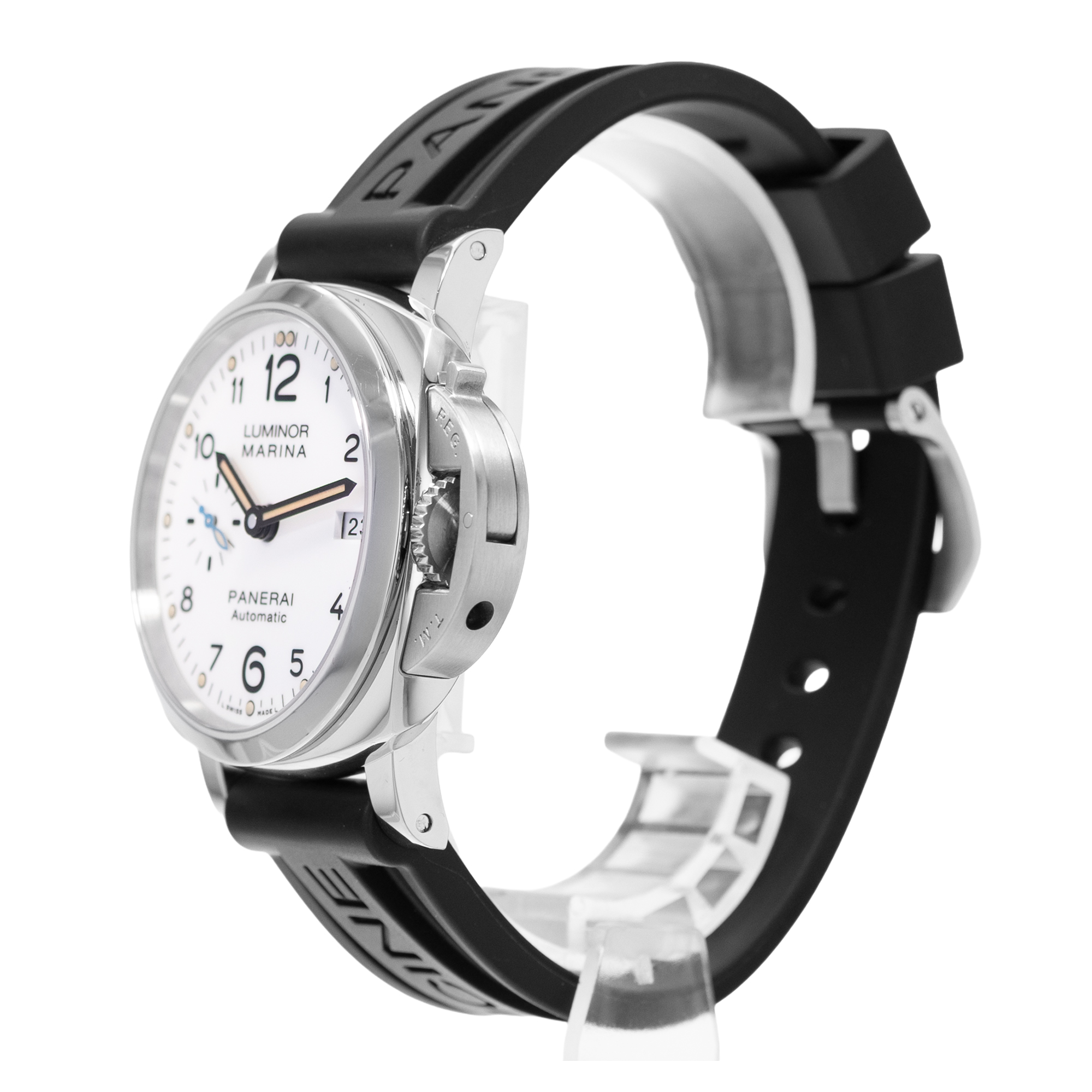 Panerai Luminor Marina PAM01523 42mm White Arabic Dial Steel Mens Watch thumbnail 4