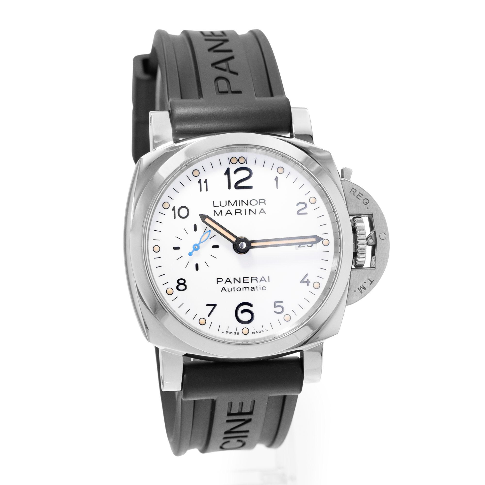 Panerai Luminor Marina PAM01523 42mm White Arabic Dial Steel Mens Watch thumbnail 6