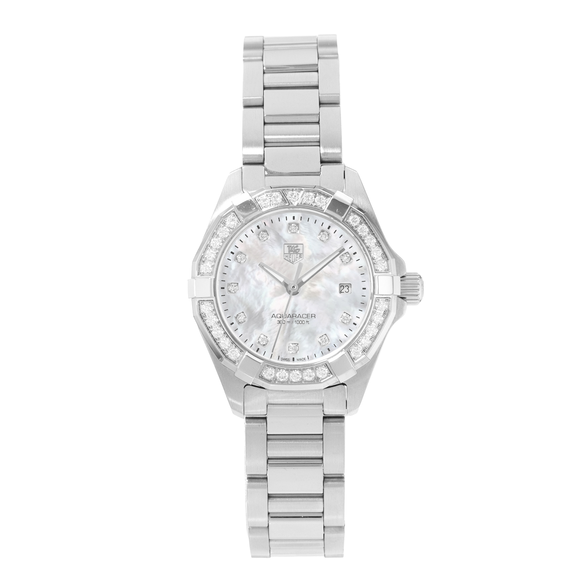 Tag Heuer Aquaracer Lady WAY1414.BA0920 Factory Diamond MOP Steel Watch 2015 thumbnail 2