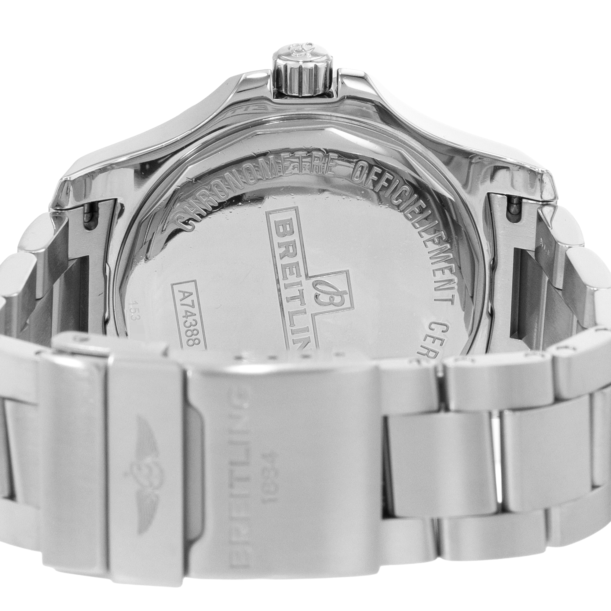 Breitling Colt A74388 44mm Black Arabic Dial Steel Mens Watch Card 2015 thumbnail 9