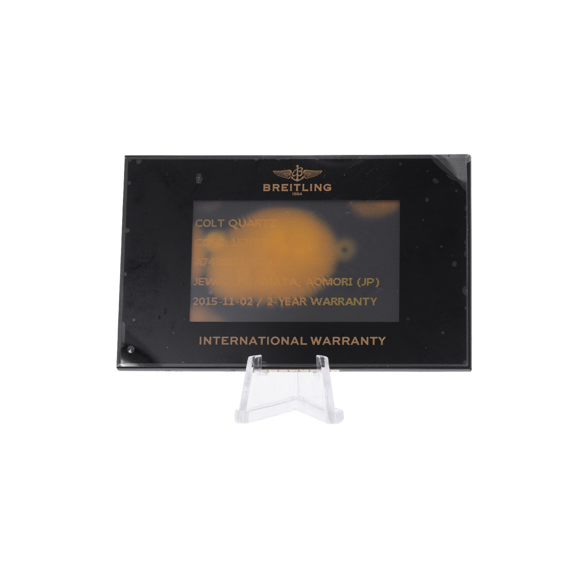 Breitling Colt A74388 44mm Black Arabic Dial Steel Mens Watch Card 2015 thumbnail 3