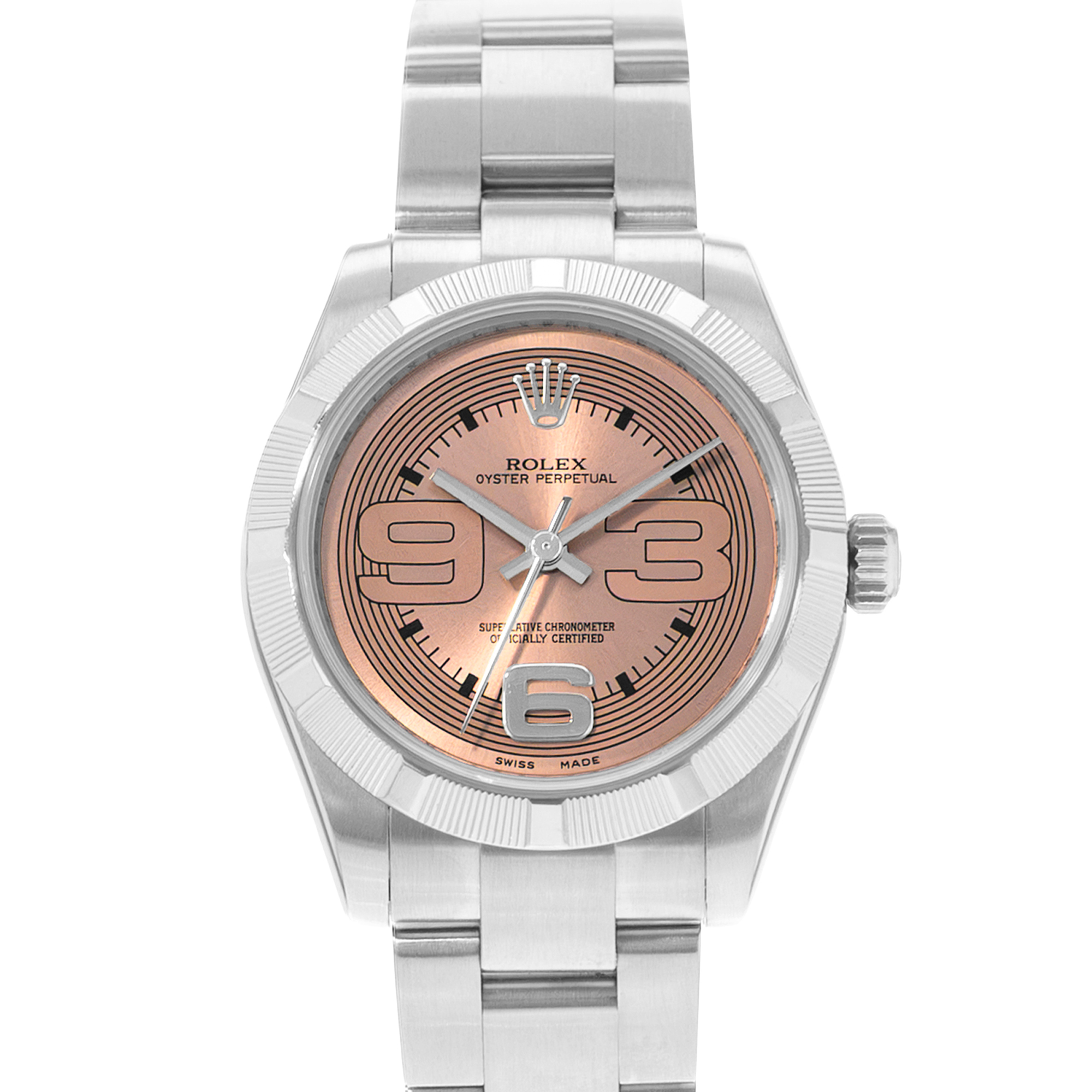 Rolex Oyster Perpetual 31 177210 Pink Salmon Dial Steel Oyster Ladies Watch thumbnail 1