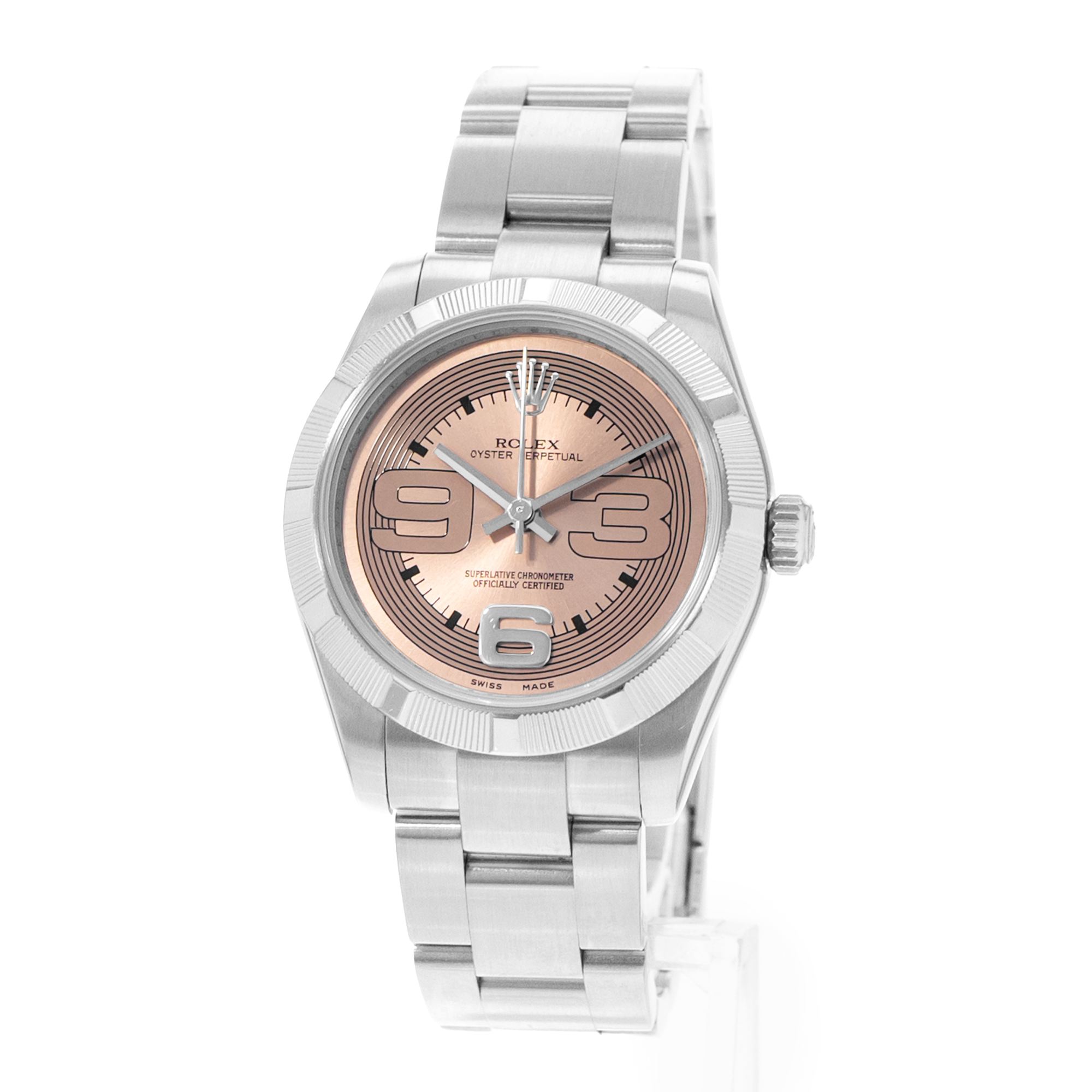 Rolex Oyster Perpetual 31 177210 Pink Salmon Dial Steel Oyster Ladies Watch thumbnail 3