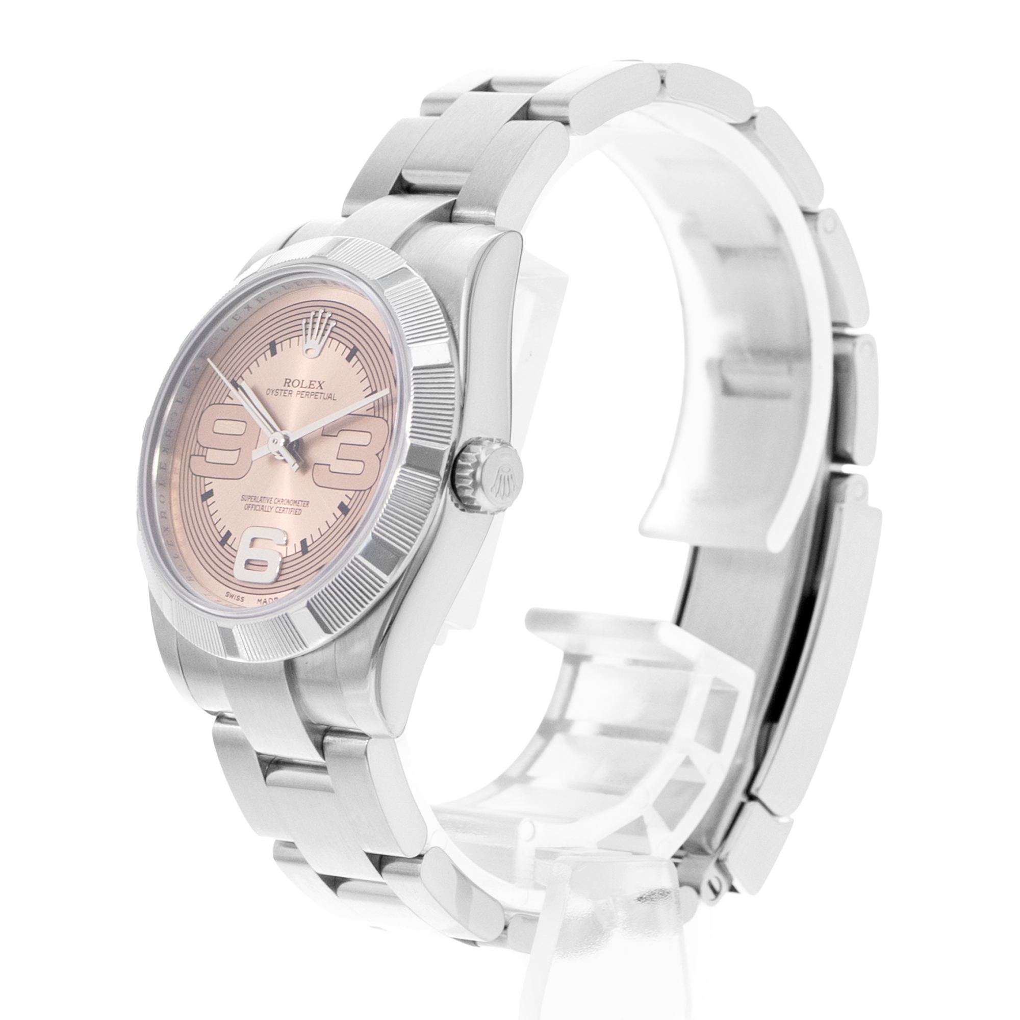 Rolex Oyster Perpetual 31 177210 Pink Salmon Dial Steel Oyster Ladies Watch thumbnail 4