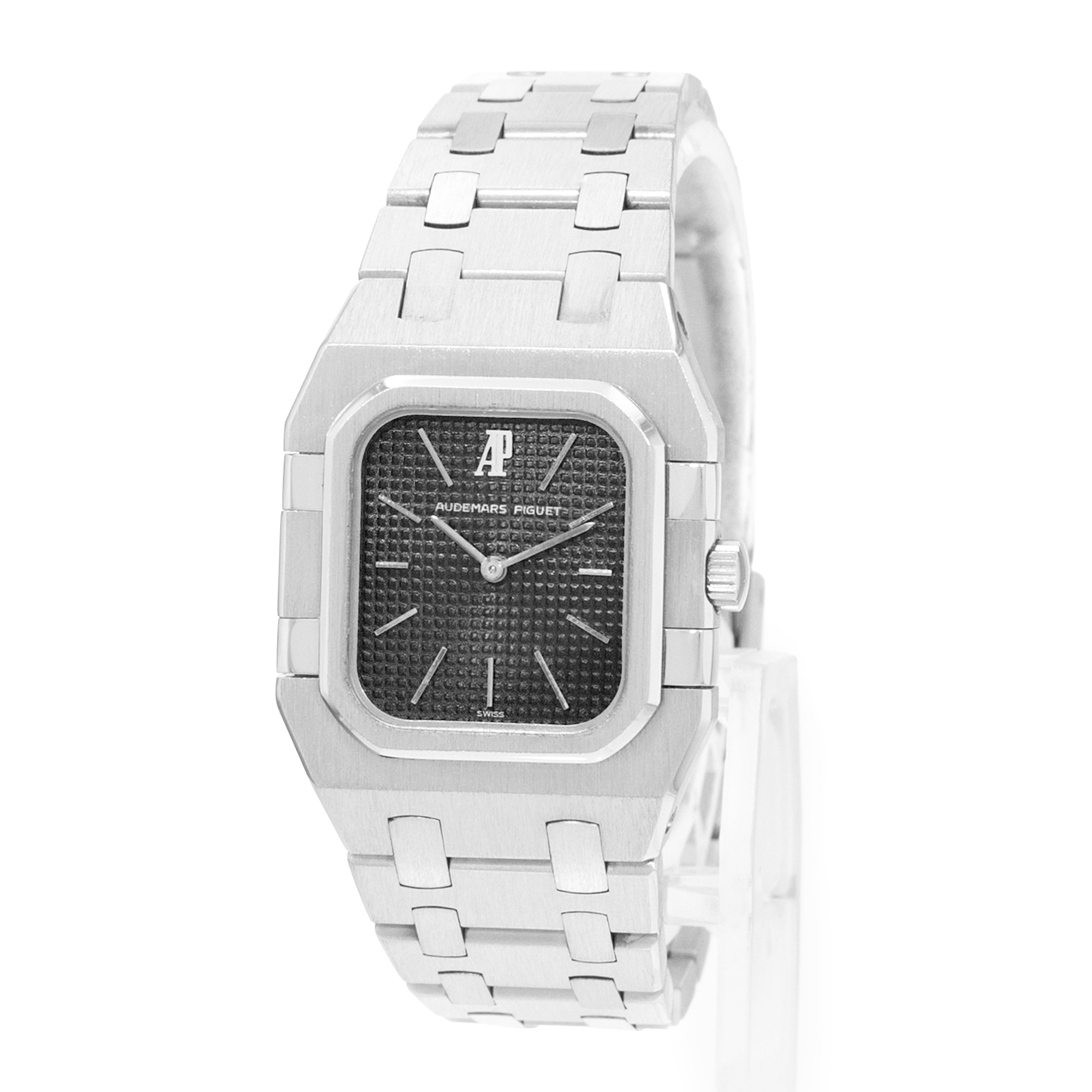 Audemars Piguet Royal Oak 66010ST 25mm Black Steel Quartz Ladies Watch thumbnail 3