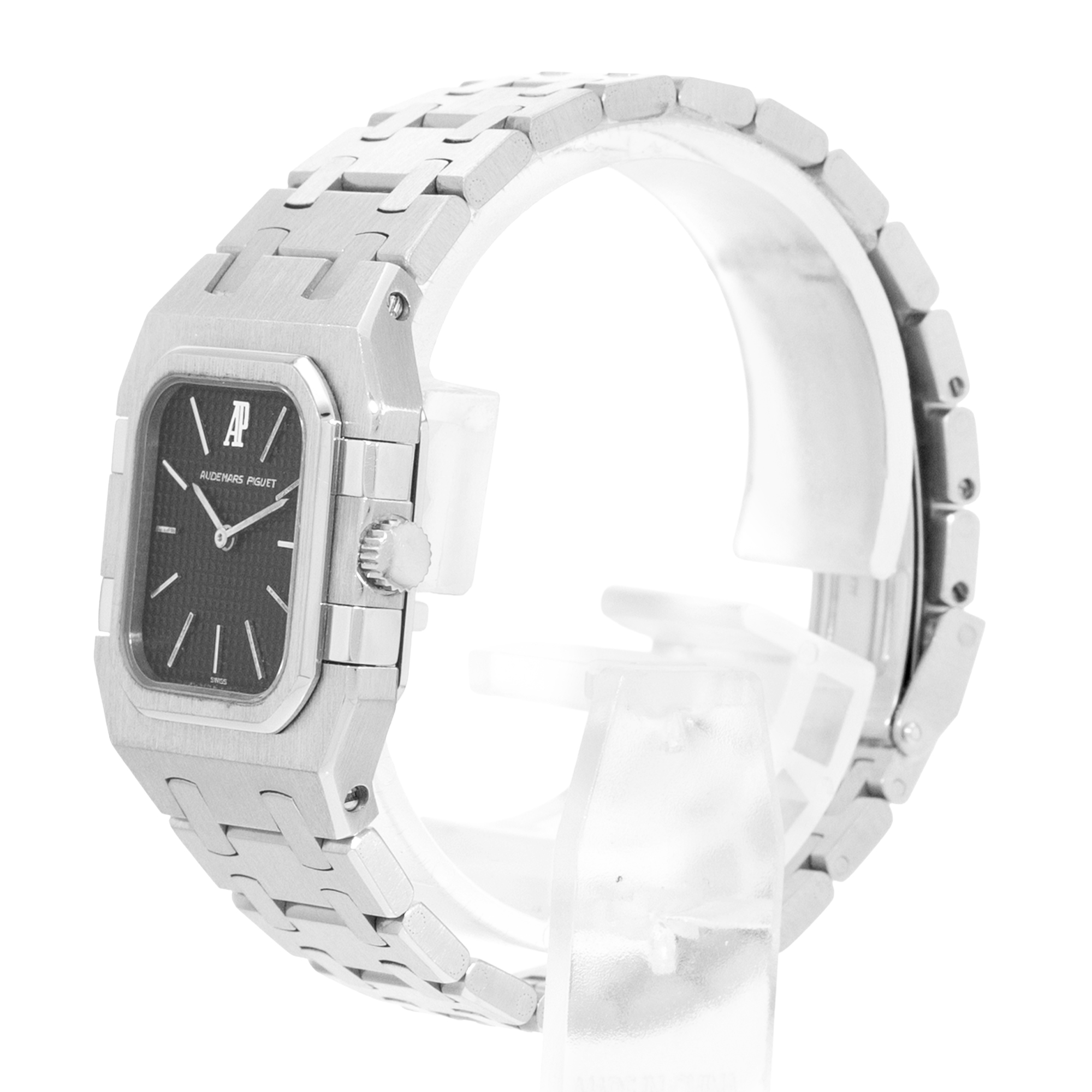 Audemars Piguet Royal Oak 66010ST 25mm Black Steel Quartz Ladies Watch thumbnail 4