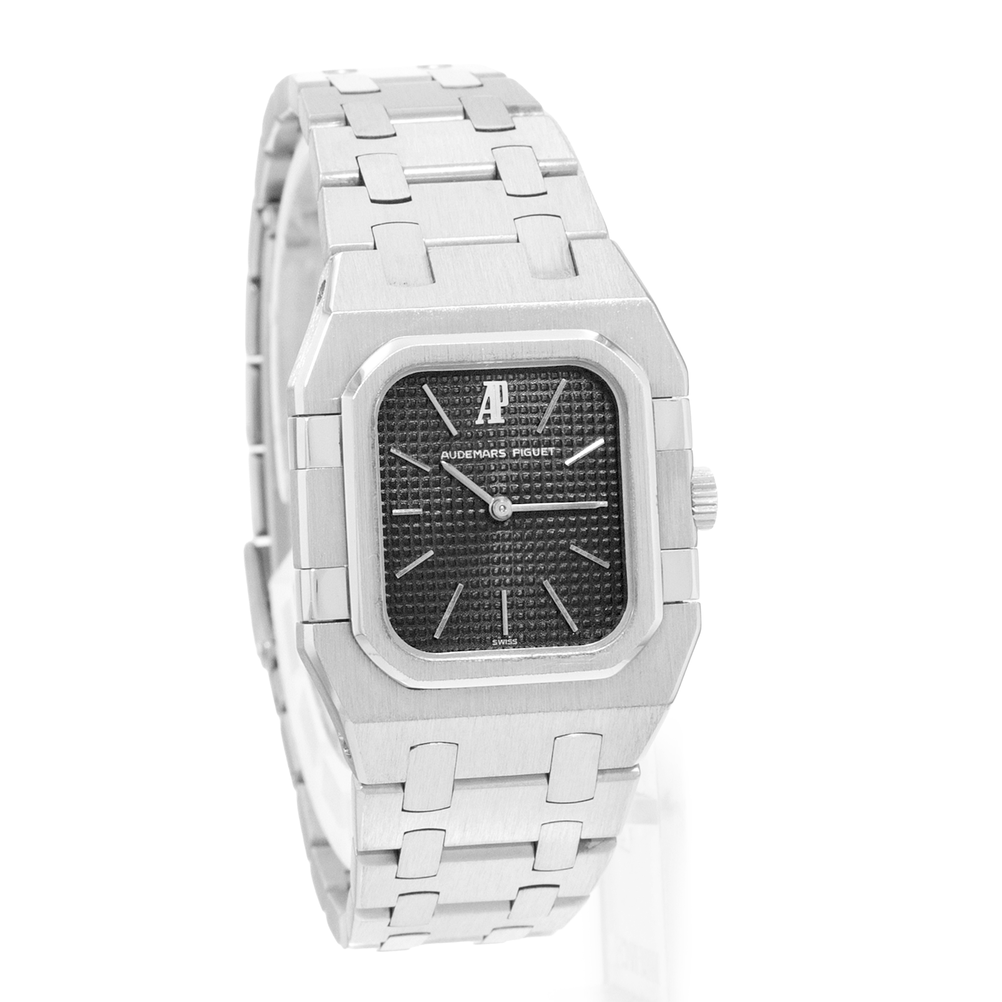 Audemars Piguet Royal Oak 66010ST 25mm Black Steel Quartz Ladies Watch thumbnail 6