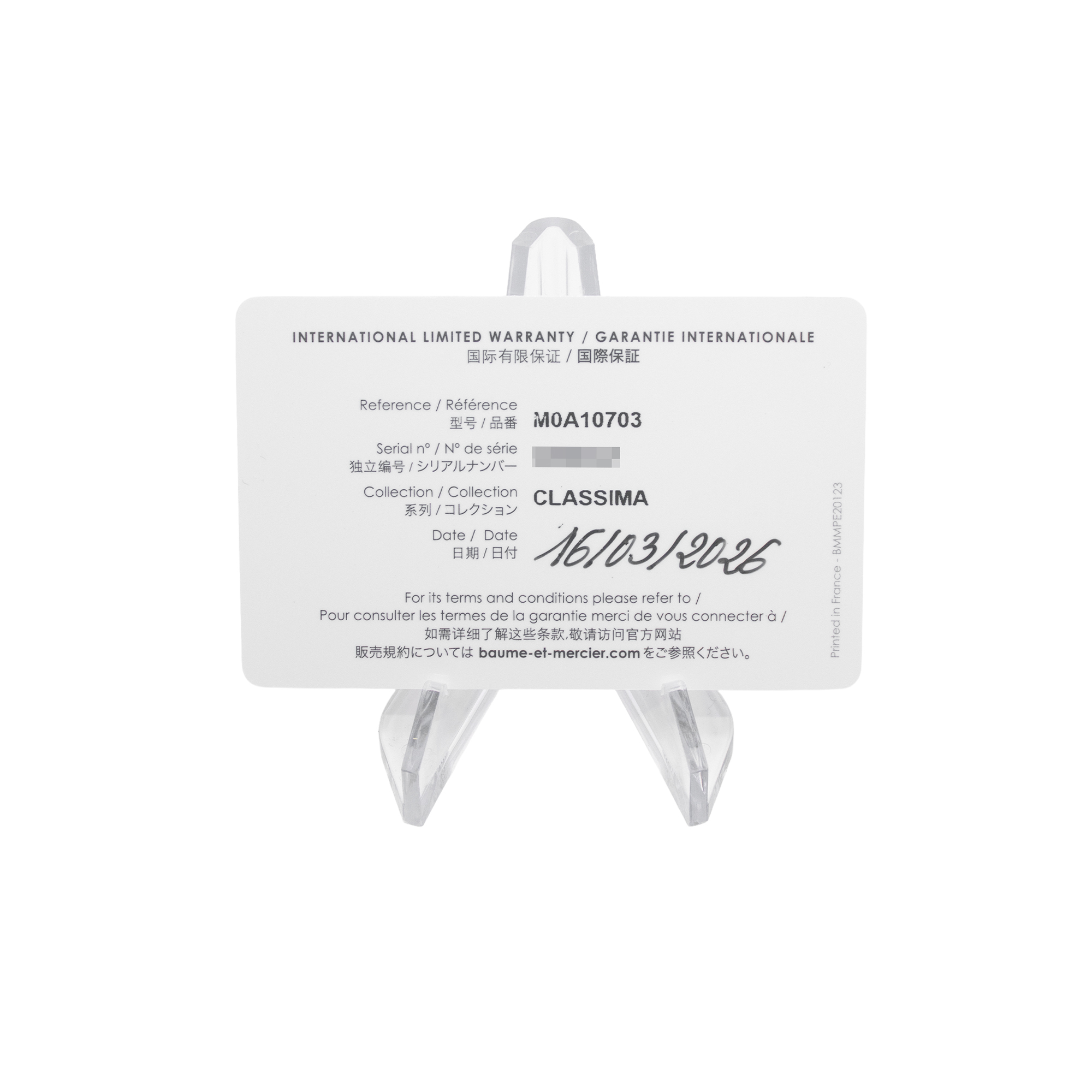 Baume & Mercier Classima M0A10703 39mm Silver Steel Mens Watch Box Card 2026 thumbnail 3