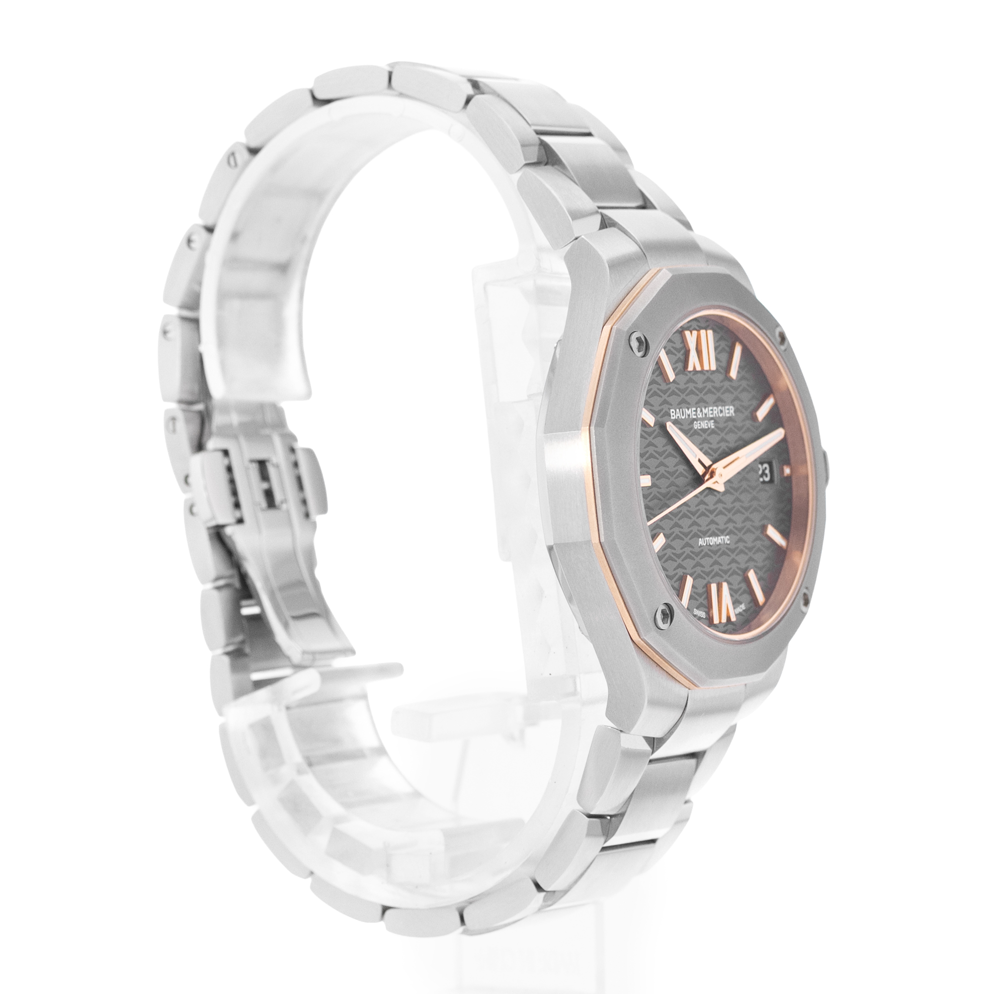 Baume & Mercier Riviera M0A10661 36mm Grey Roman Dial Steel Mens Watch Box Card thumbnail 6
