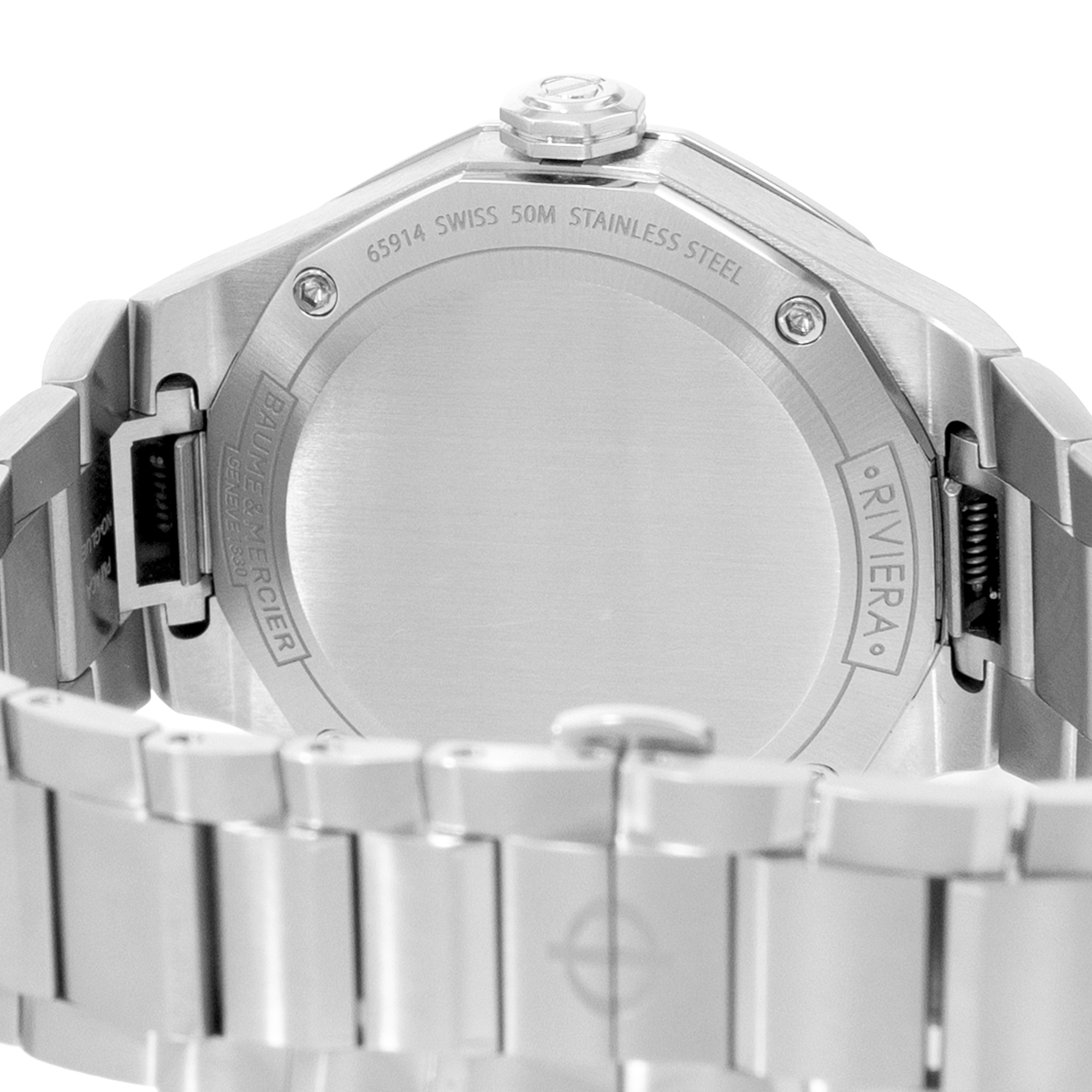 Baume & Mercier Riviera M0A10662 36mm MOP Dial Steel Mens Watch Box Card 2026 thumbnail 9