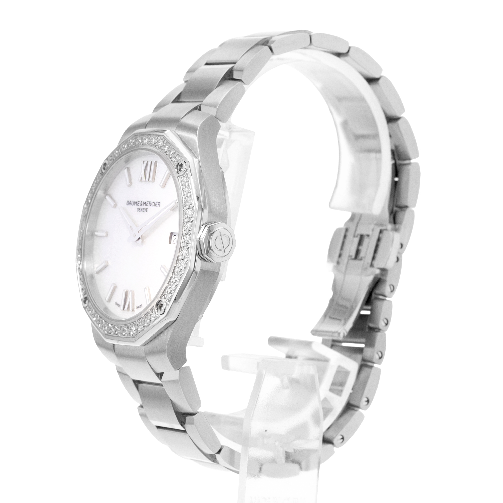 Baume & Mercier Riviera M0A10662 36mm MOP Dial Steel Mens Watch Box Card 2026 thumbnail 5