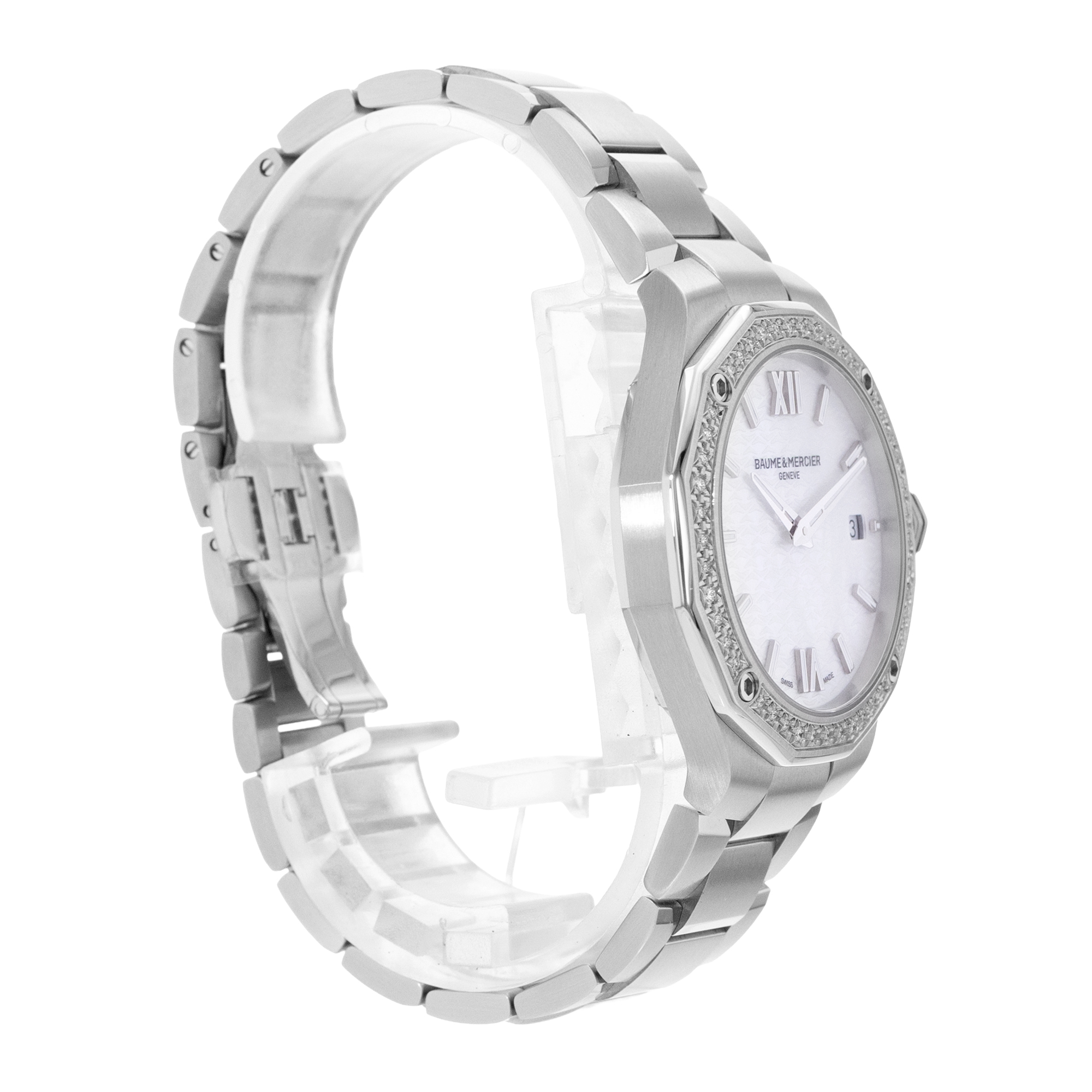 Baume & Mercier Riviera M0A10662 36mm MOP Dial Steel Mens Watch Box Card 2026 thumbnail 6