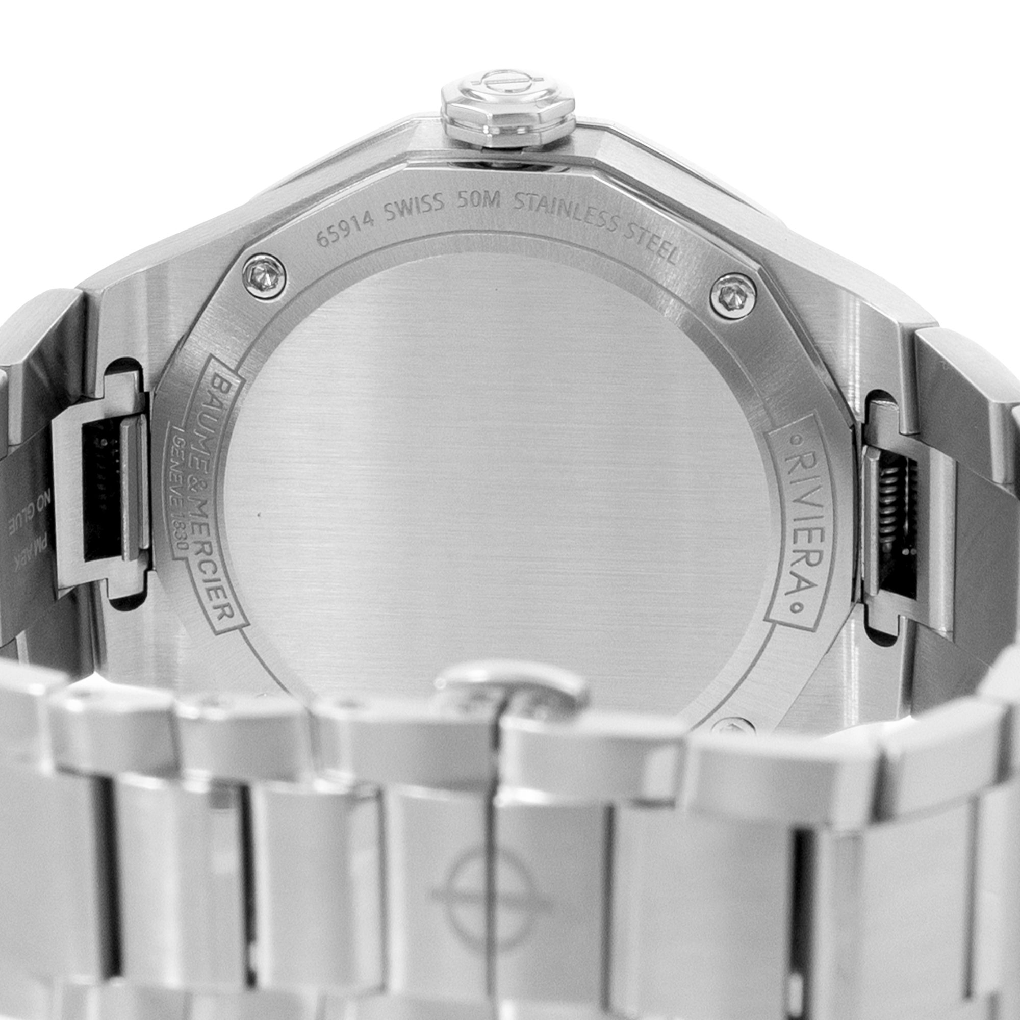 Baume & Mercier Riviera M0A10662 36mm MOP Dial Steel Mens Watch Box Card 2026 thumbnail 9