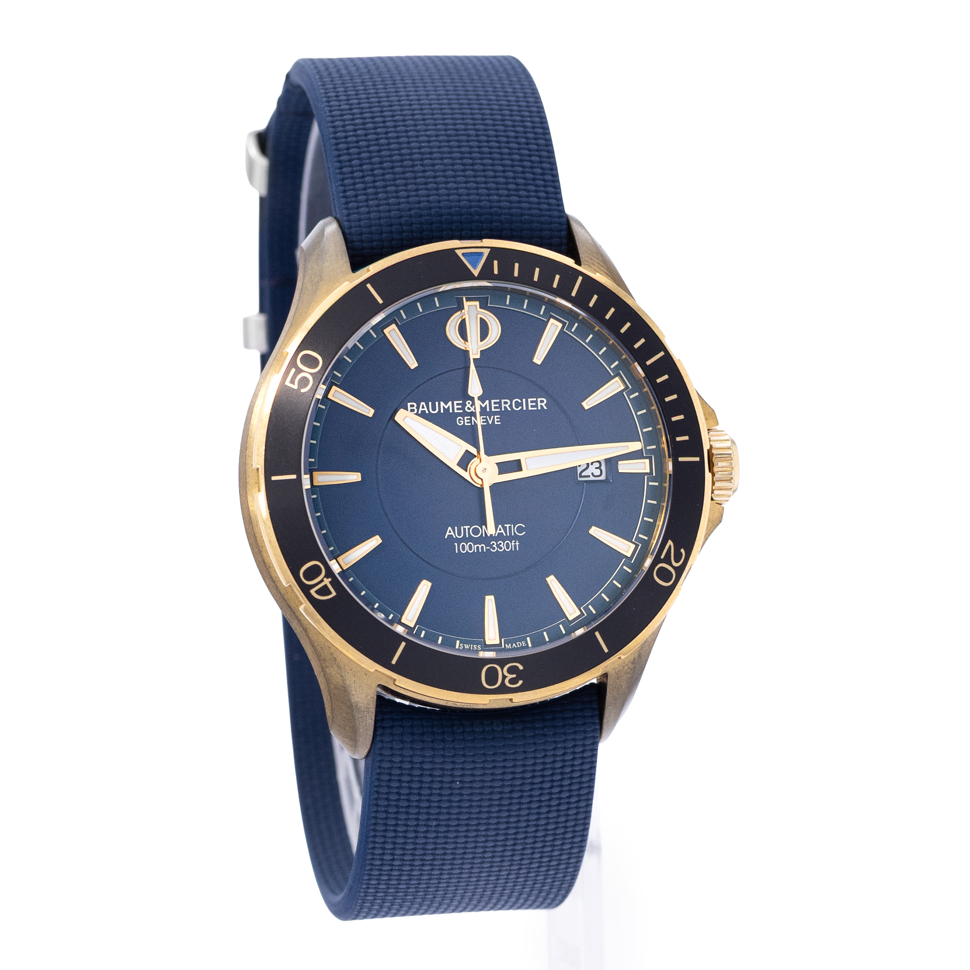 Baume & Mercier Clifton club M0A10502 42mm Blue Dial Bronze Mens Watch Box Card thumbnail 7