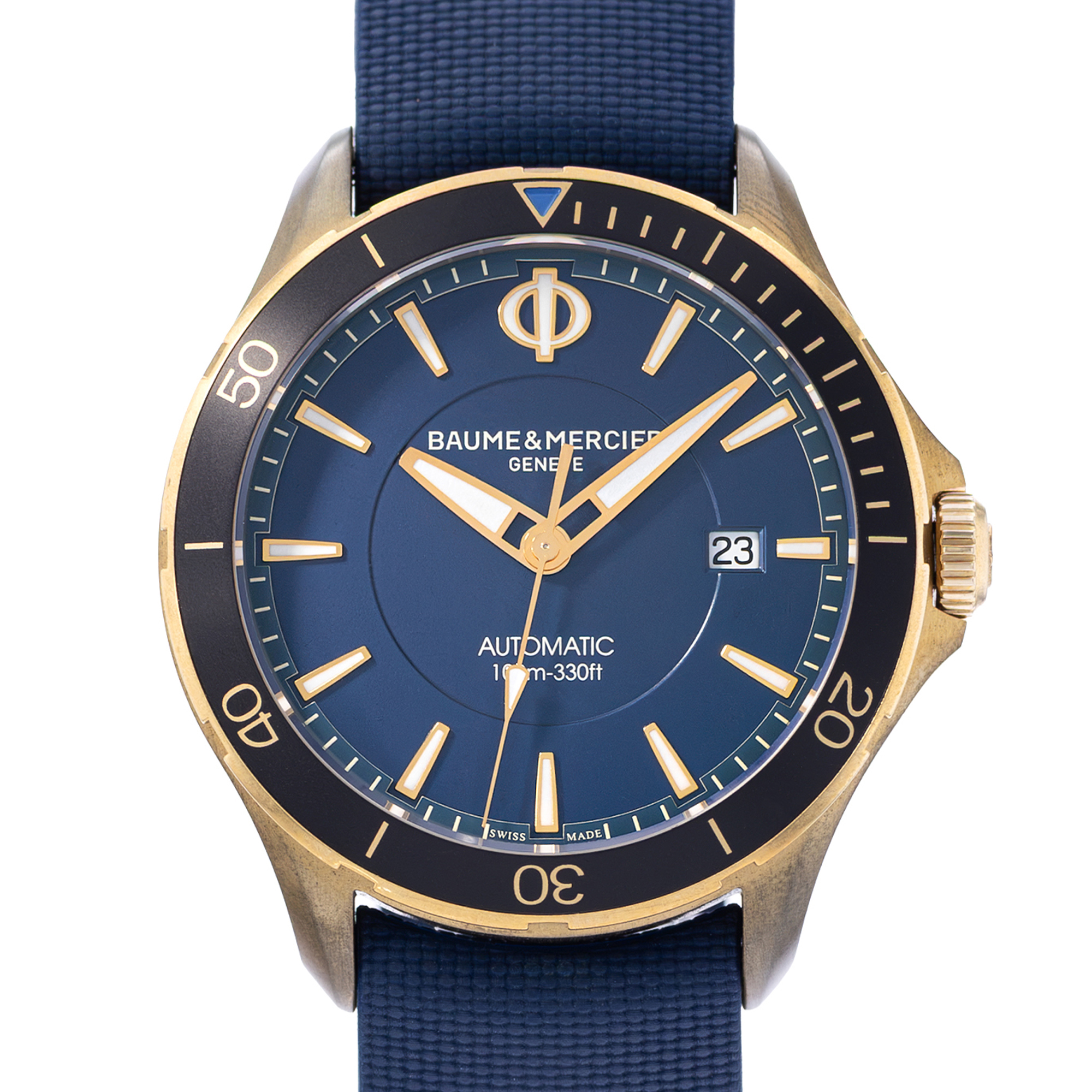 Baume & Mercier Clifton club M0A10502 42mm Blue Dial Bronze Mens Watch Box Card thumbnail 1