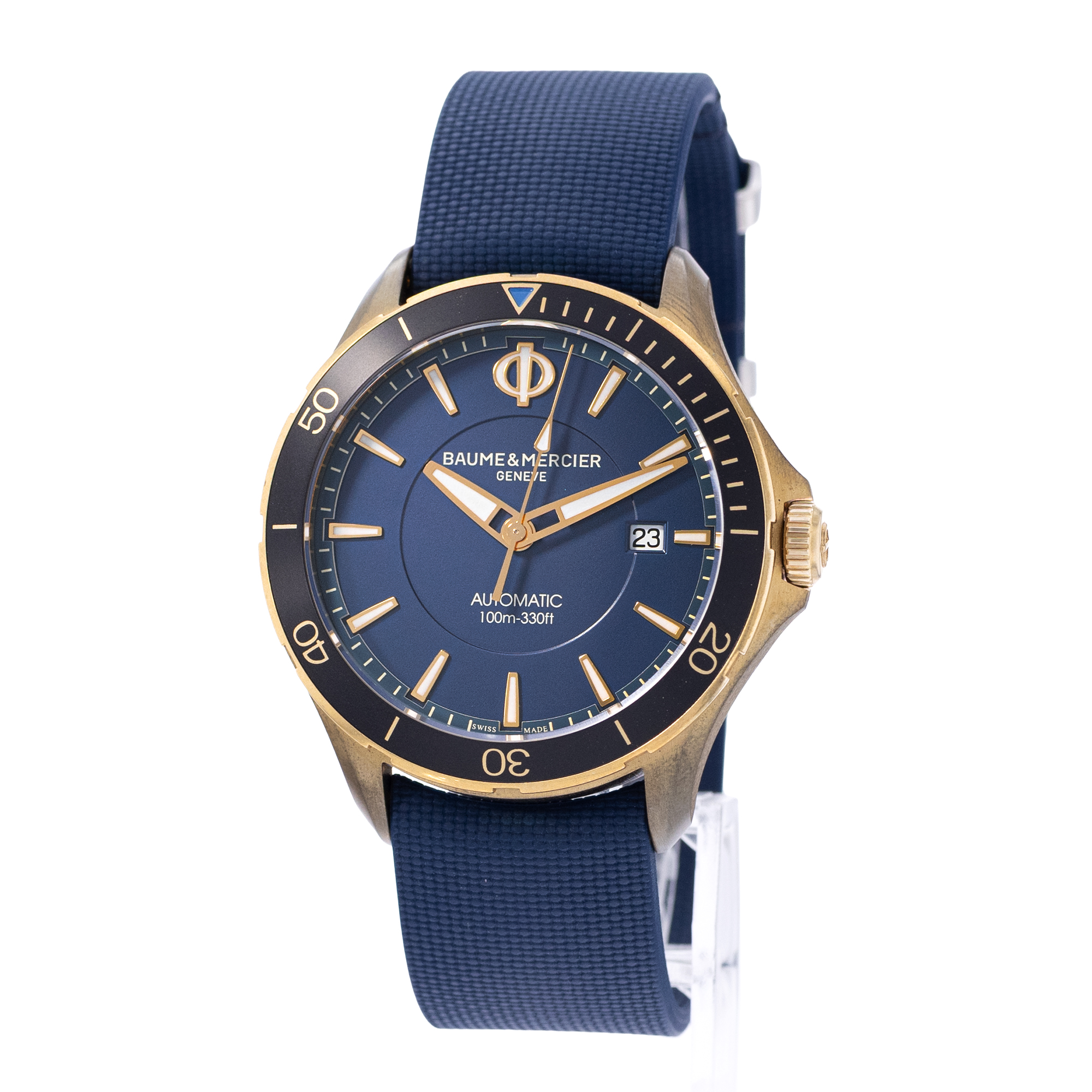 Baume & Mercier Clifton club M0A10502 42mm Blue Dial Bronze Mens Watch Box Card thumbnail 4
