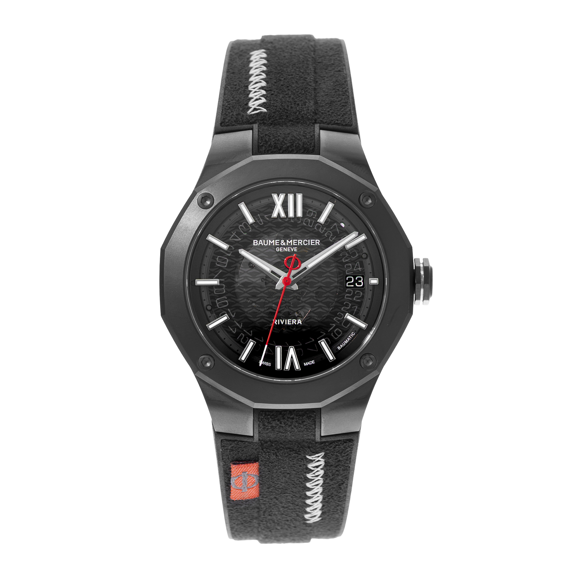Baume & Mercier Riviera M0A10789 42mm Grey Dial Black ADLC steel Mens Watch Card thumbnail 2