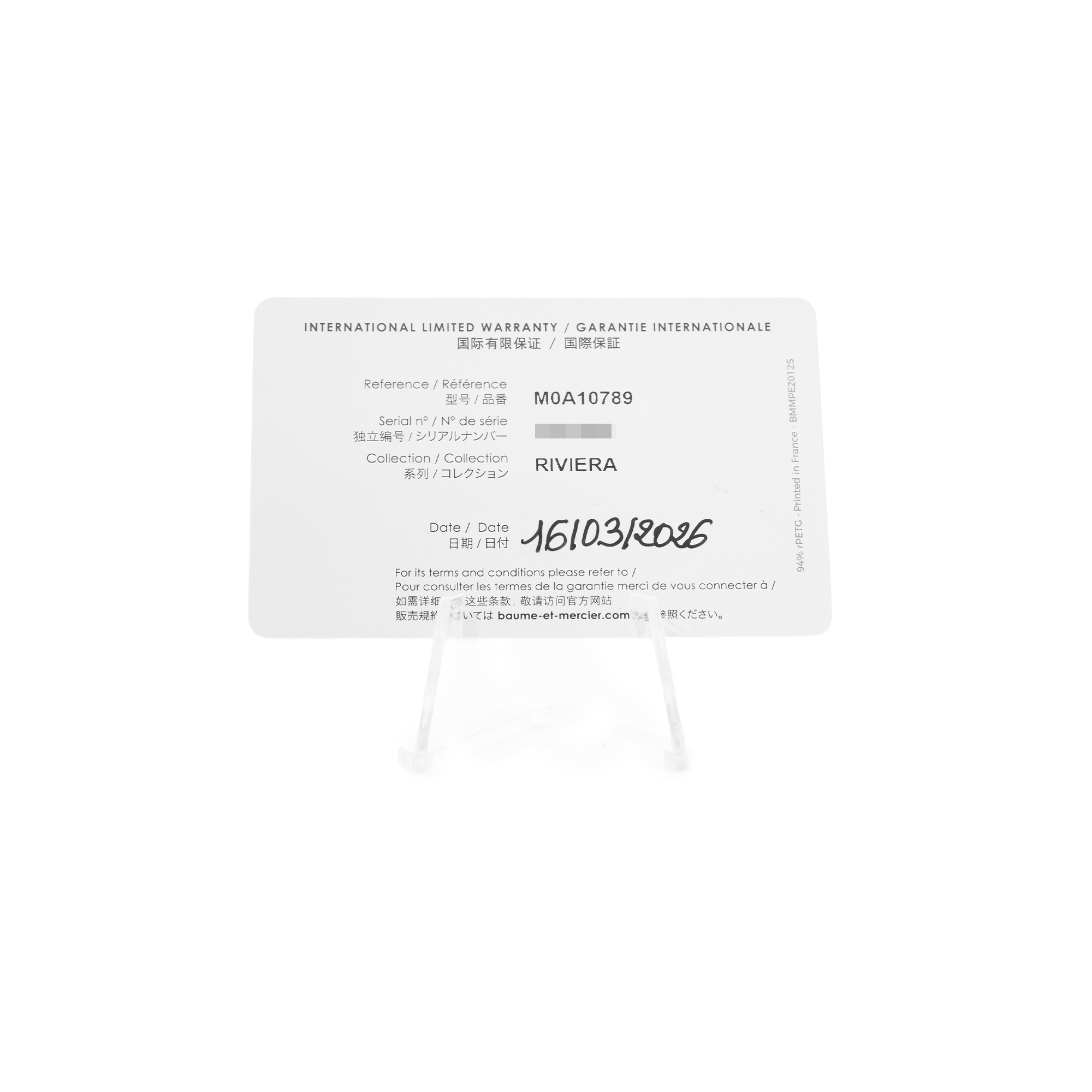 Baume & Mercier Riviera M0A10789 42mm Grey Dial Black ADLC steel Mens Watch Card thumbnail 3