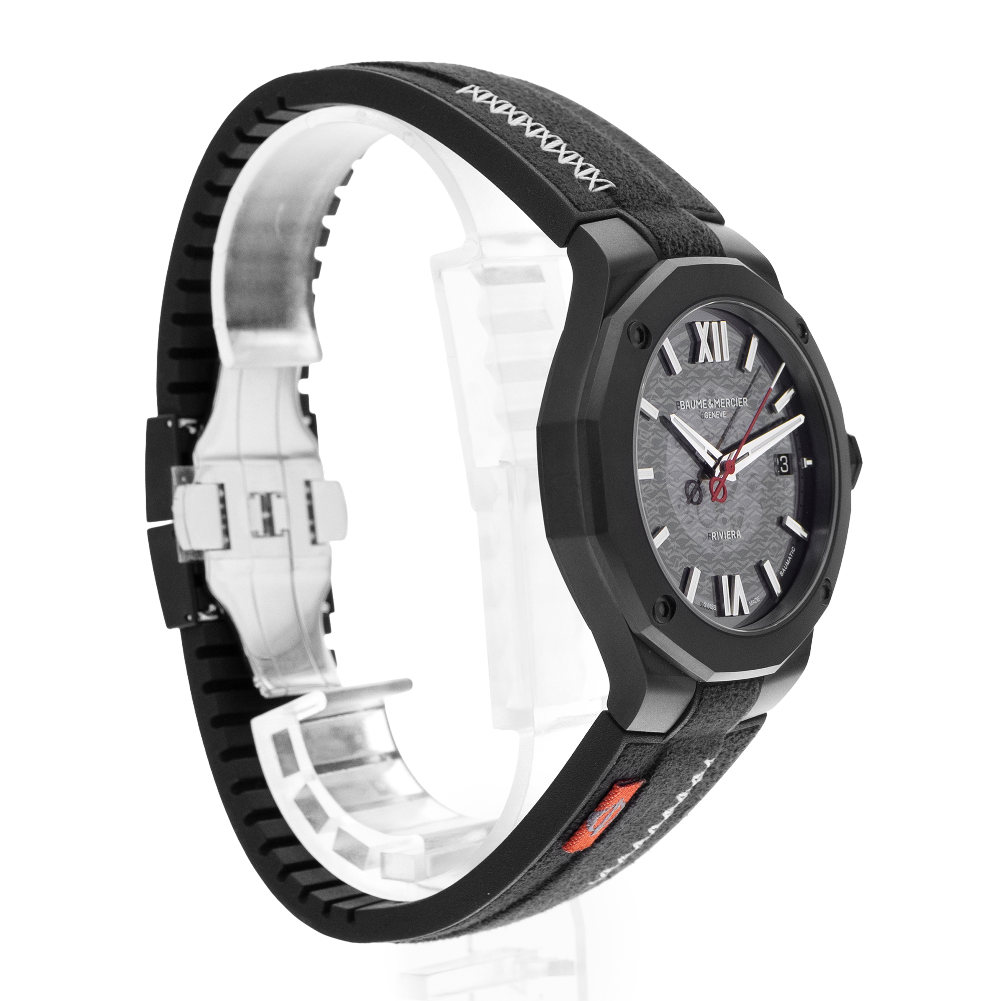 Baume & Mercier Riviera M0A10789 42mm Grey Dial Black ADLC steel Mens Watch Card thumbnail 6