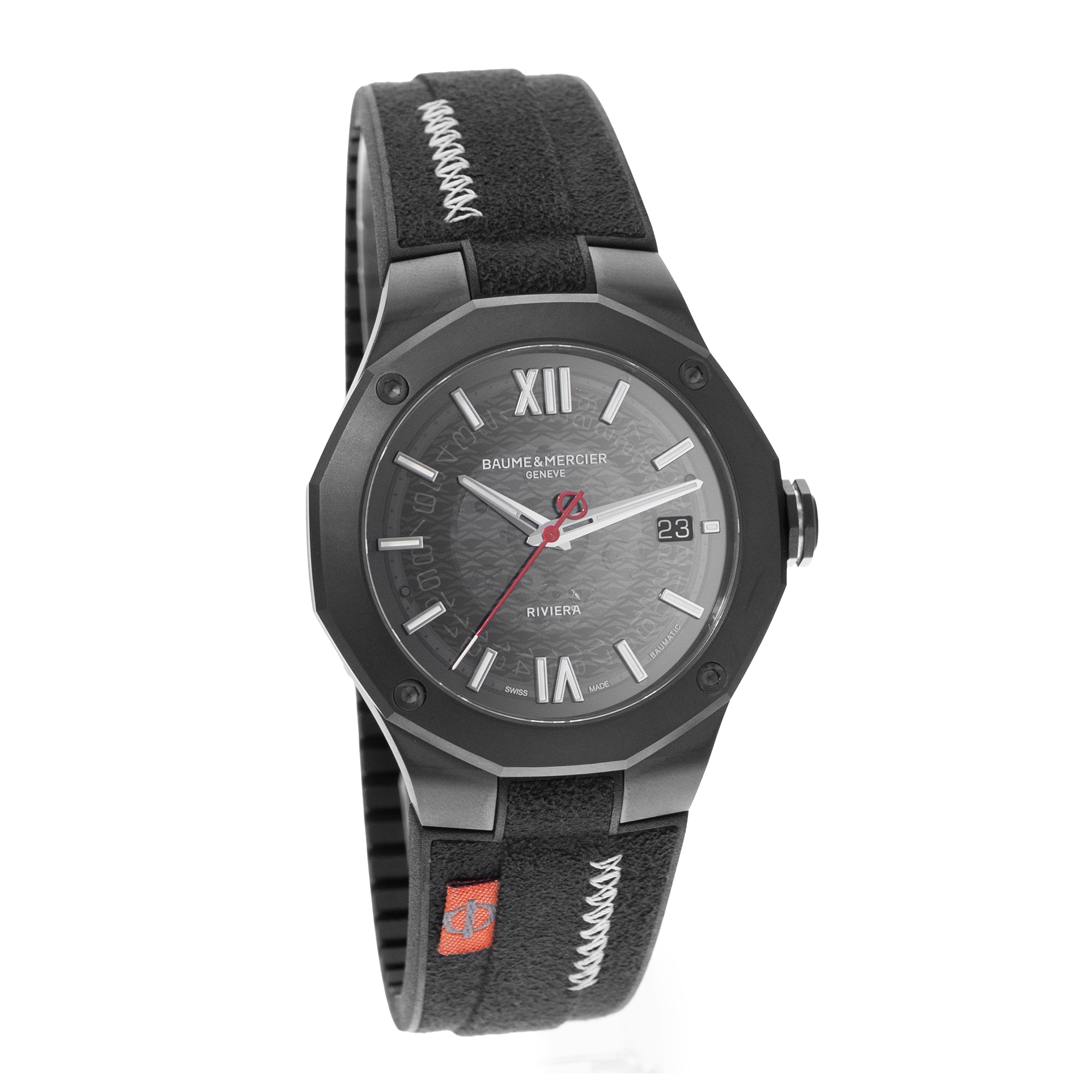 Baume & Mercier Riviera M0A10789 42mm Grey Dial Black ADLC steel Mens Watch Card thumbnail 7